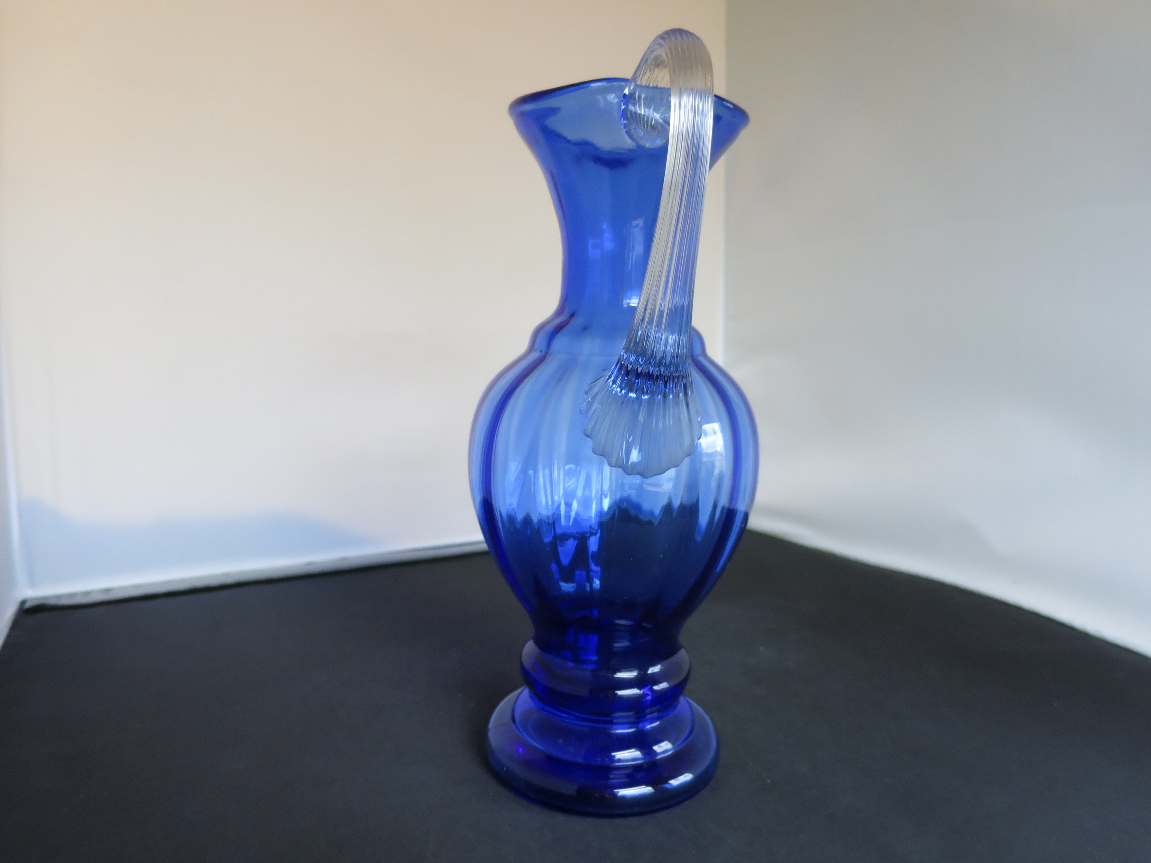 Fenton Art Glass Cobalt Blue Pitcher Smart Classic