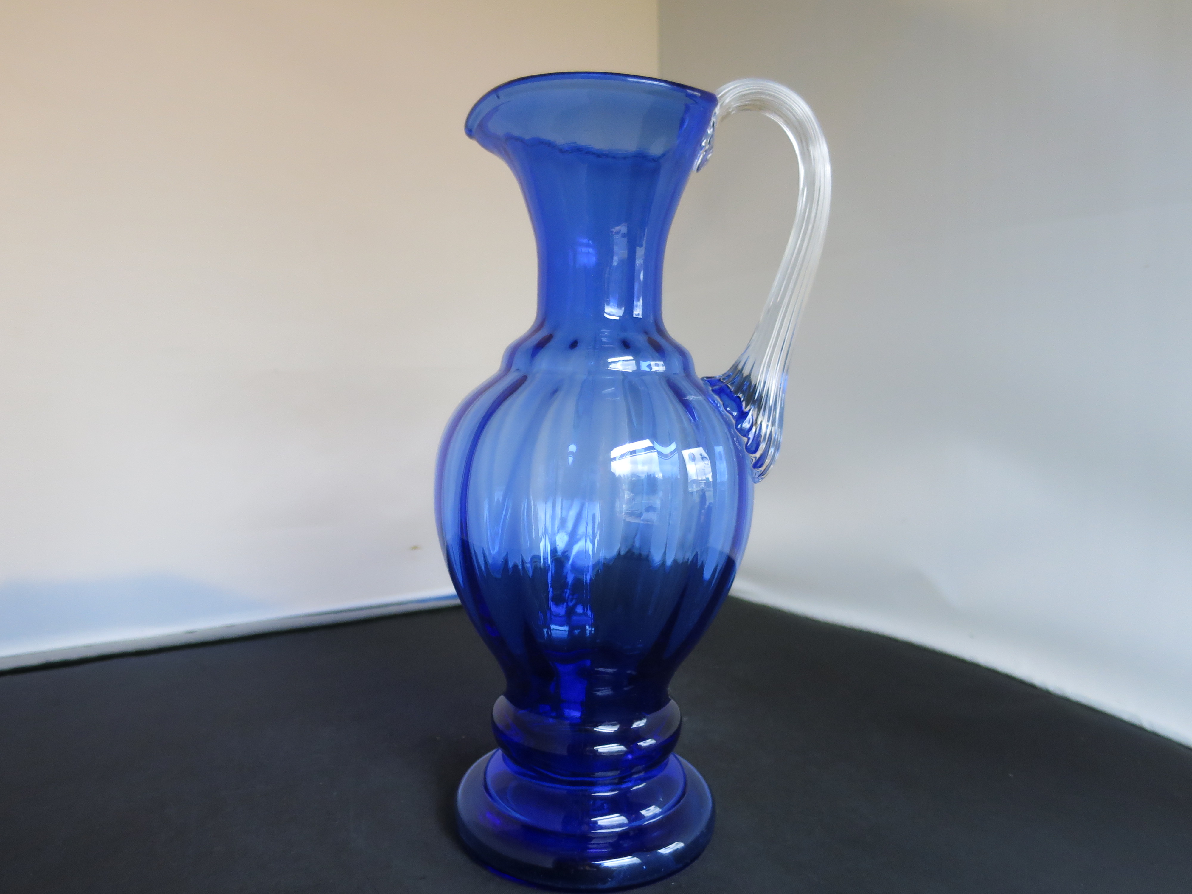 Fenton Art Glass Cobalt Blue Pitcher Smart Classic