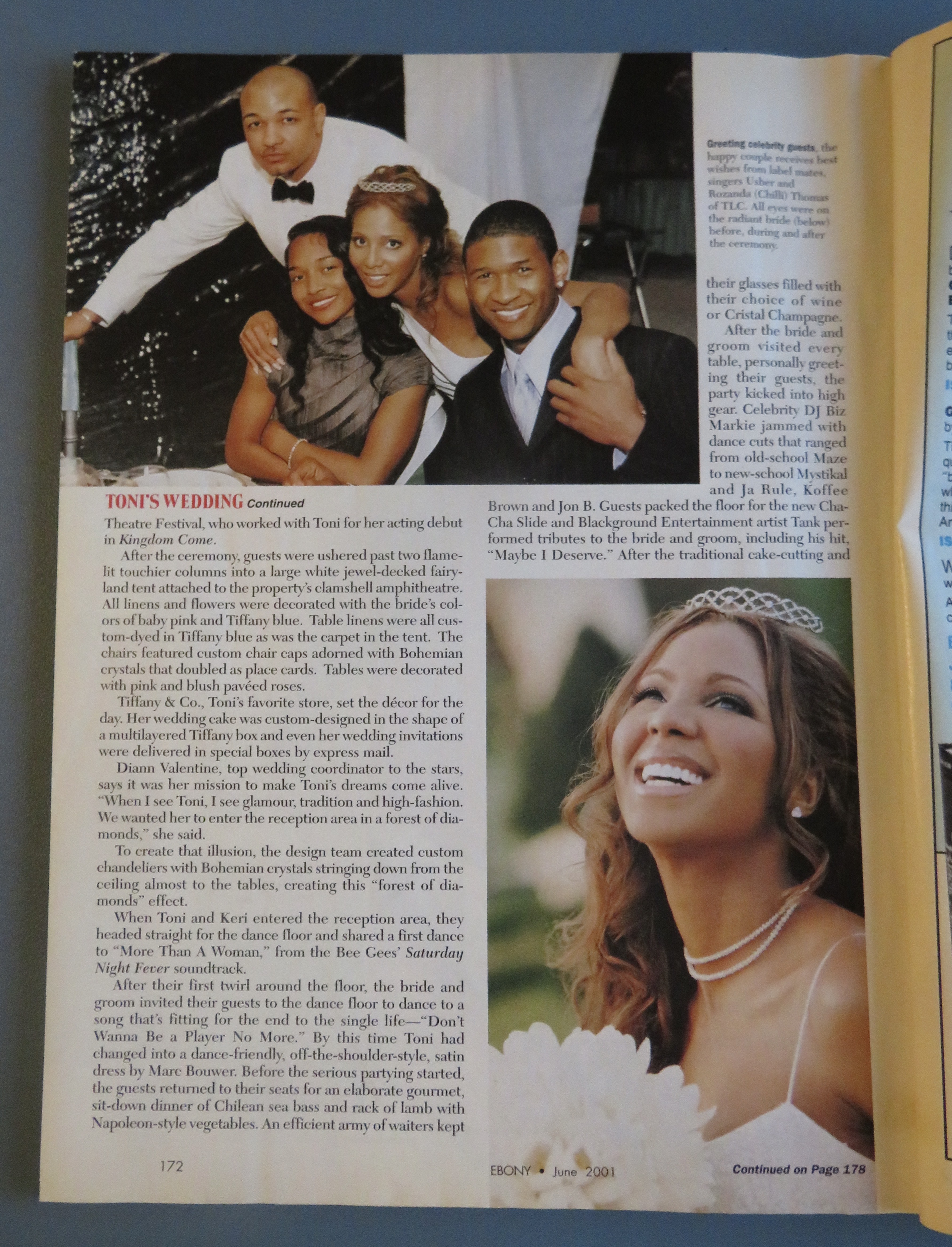 Ebony Magazine - June 2001 - Toni Braxton's Wedding