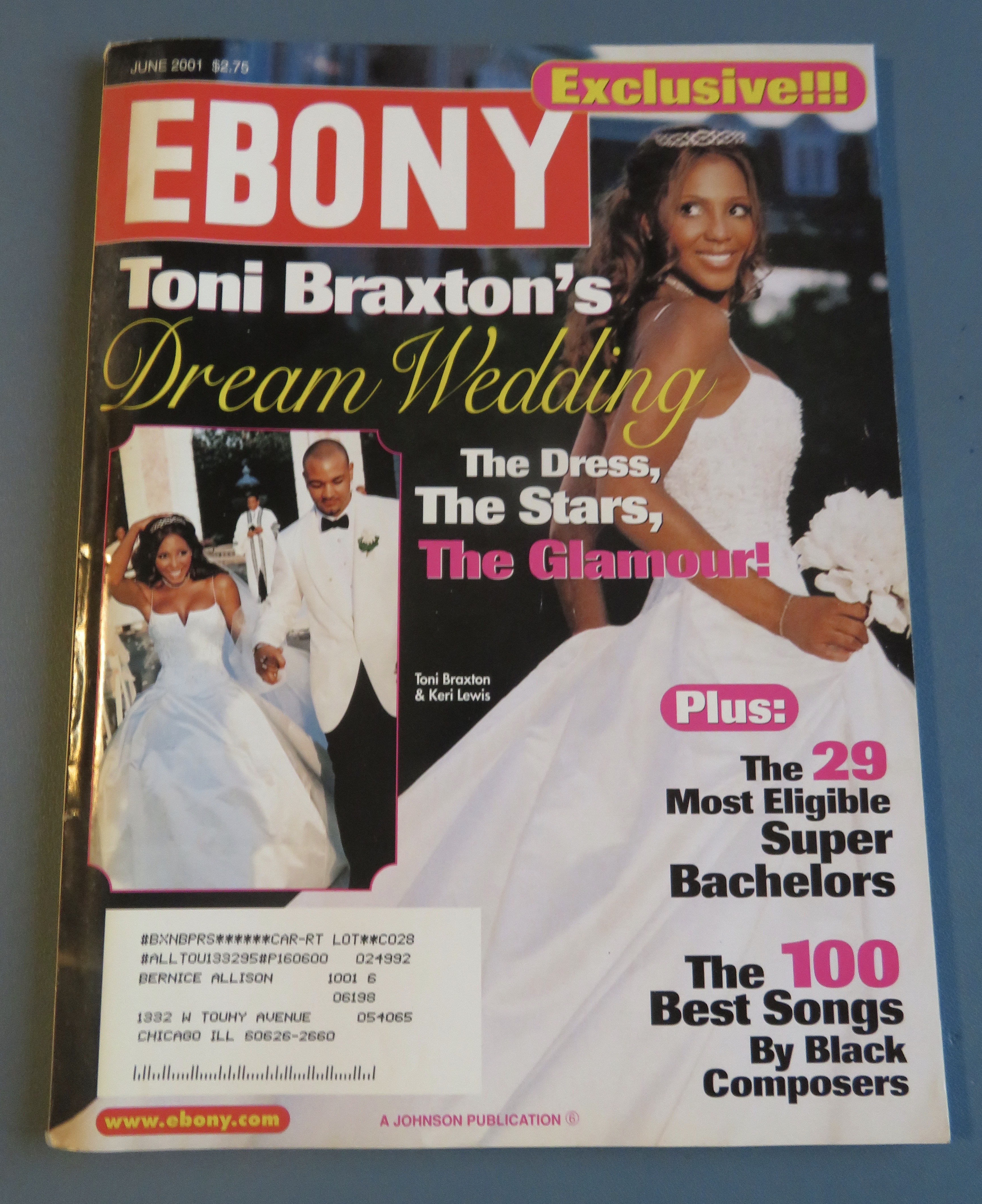 Ebony Magazine - June 2001 - Toni Braxton's Wedding