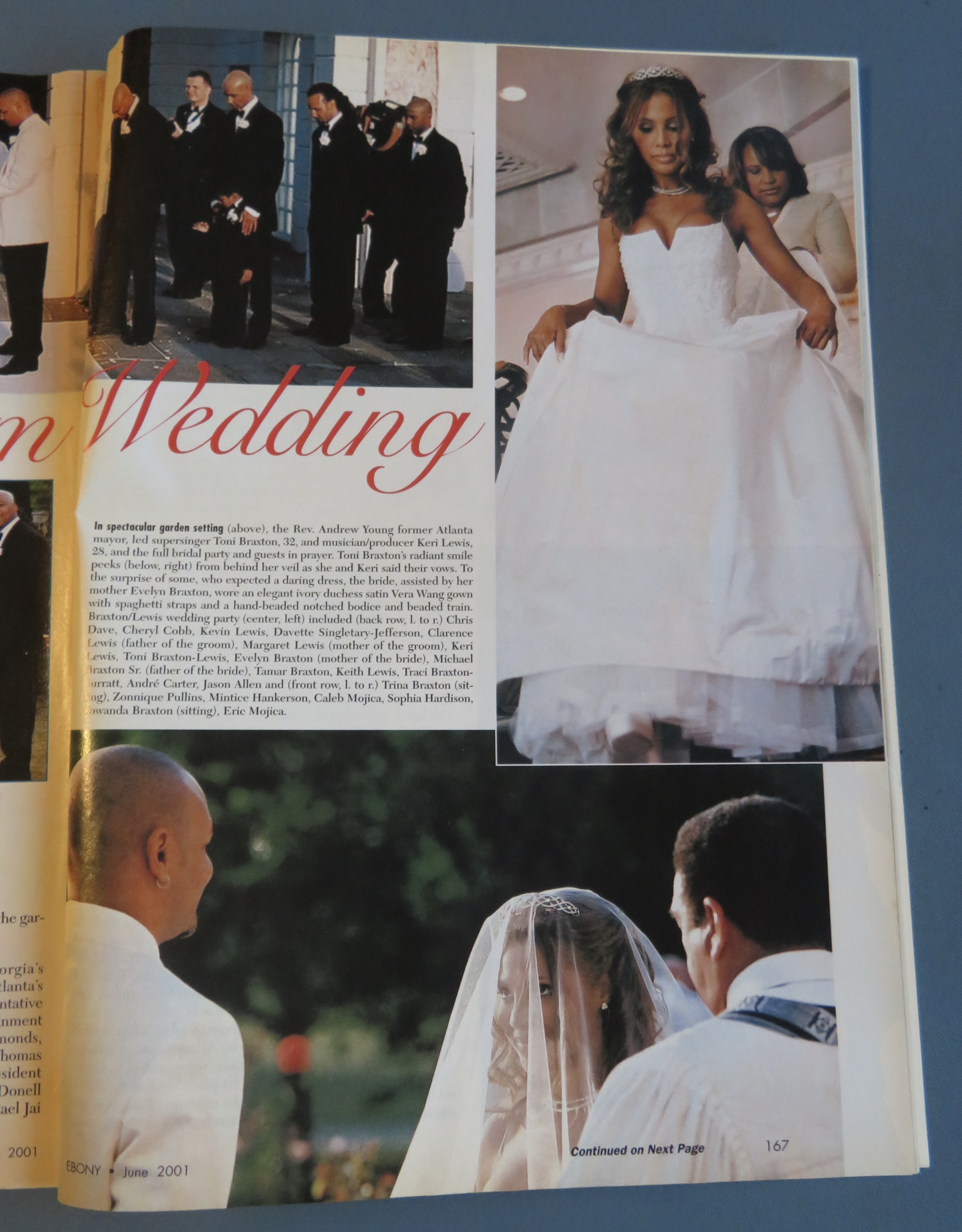 Ebony Magazine - June 2001 - Toni Braxton's Wedding