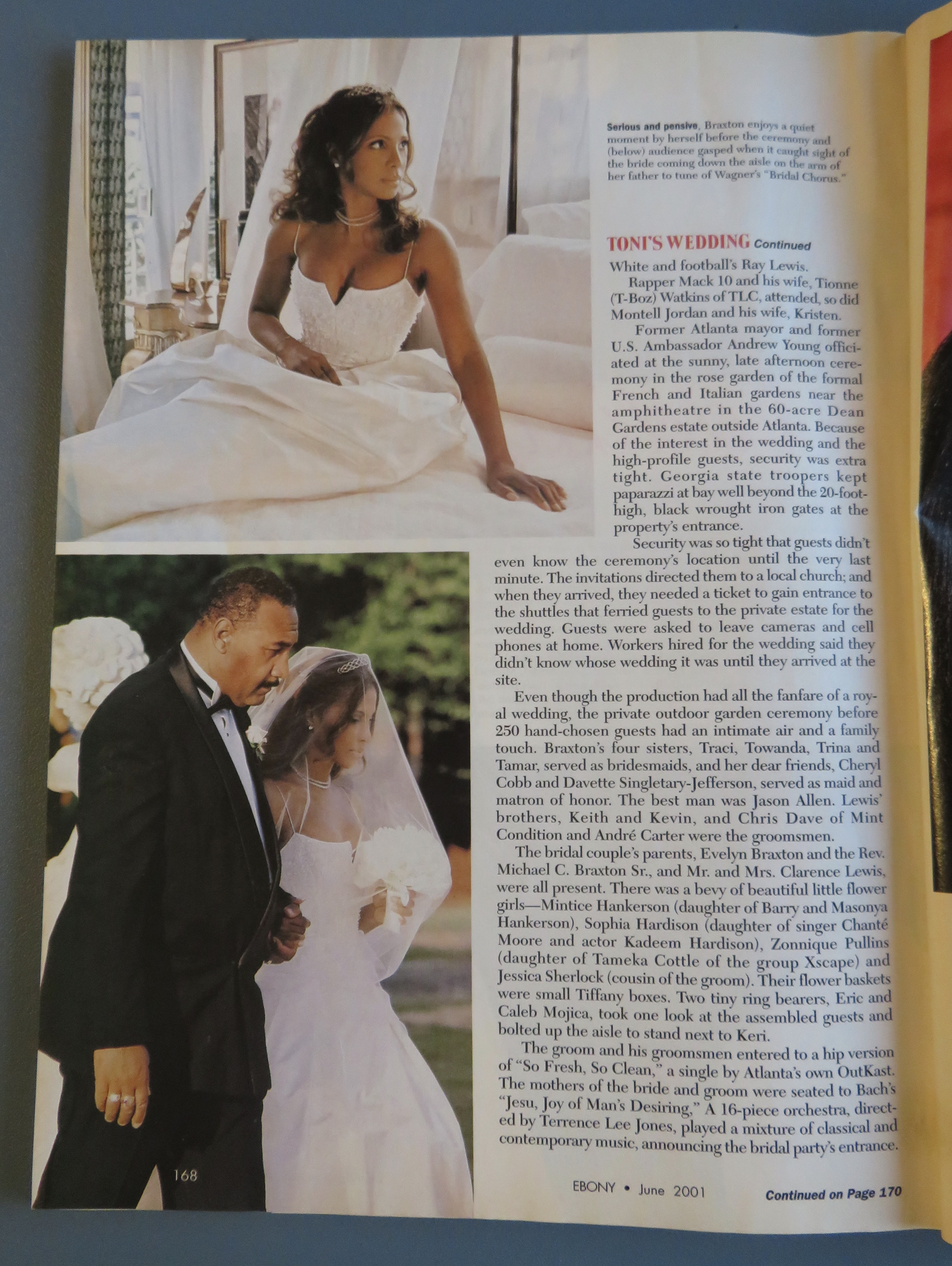 Ebony Magazine - June 2001 - Toni Braxton's Wedding