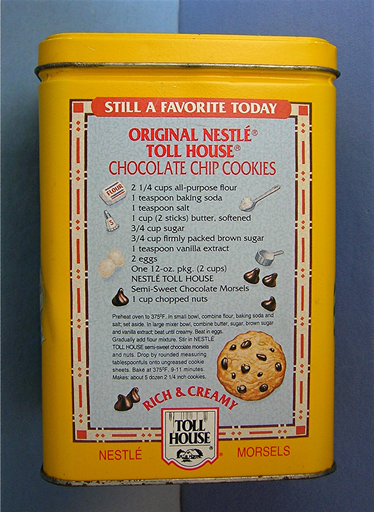 NESTLE Toll House Tin Canister  . . .