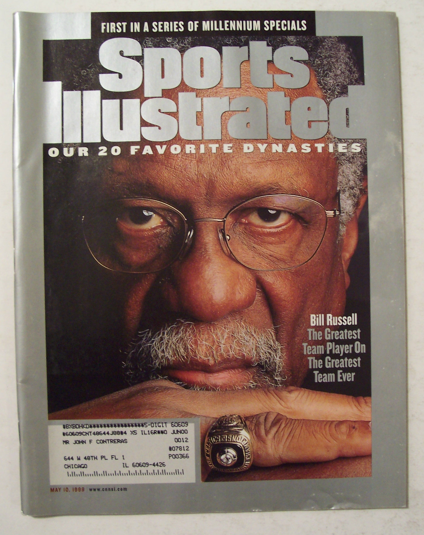 Sports Illustrated Magazine-May 10, 1999-Bill Russell