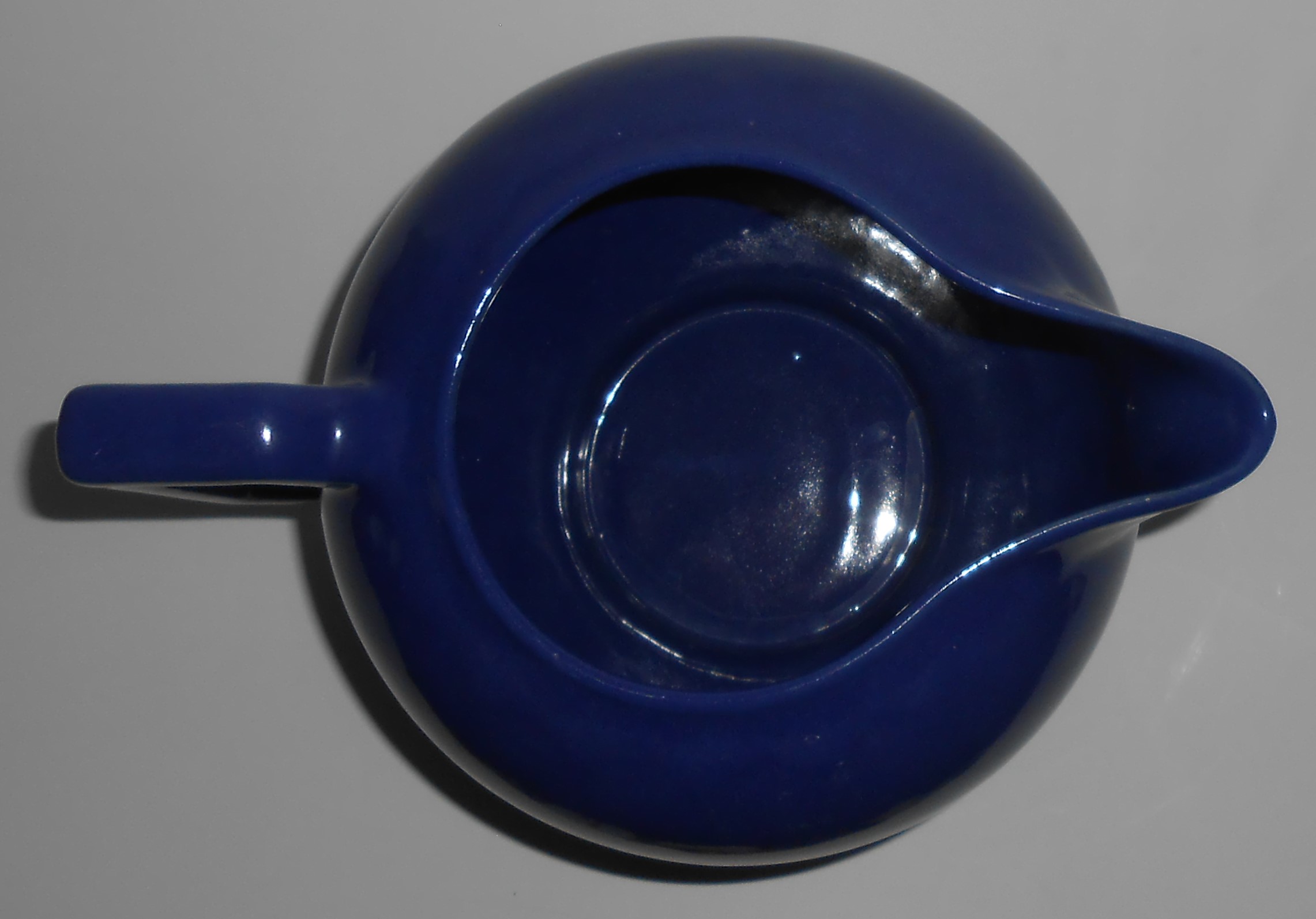 Red Wing Pottery Chevron Cobalt Pitcher
