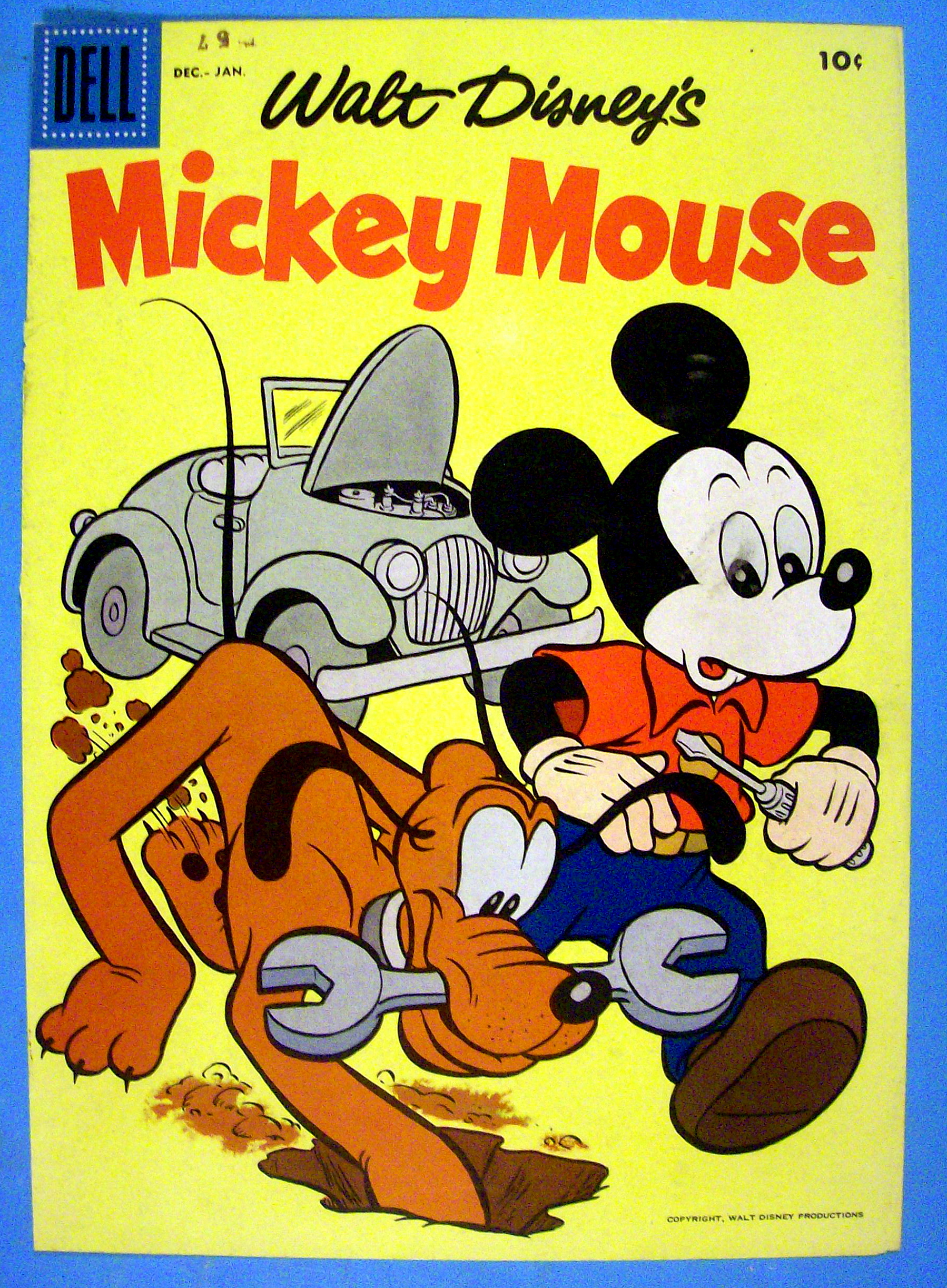 Mickey Mouse Comic Cover 1957 Mickey & Pluto