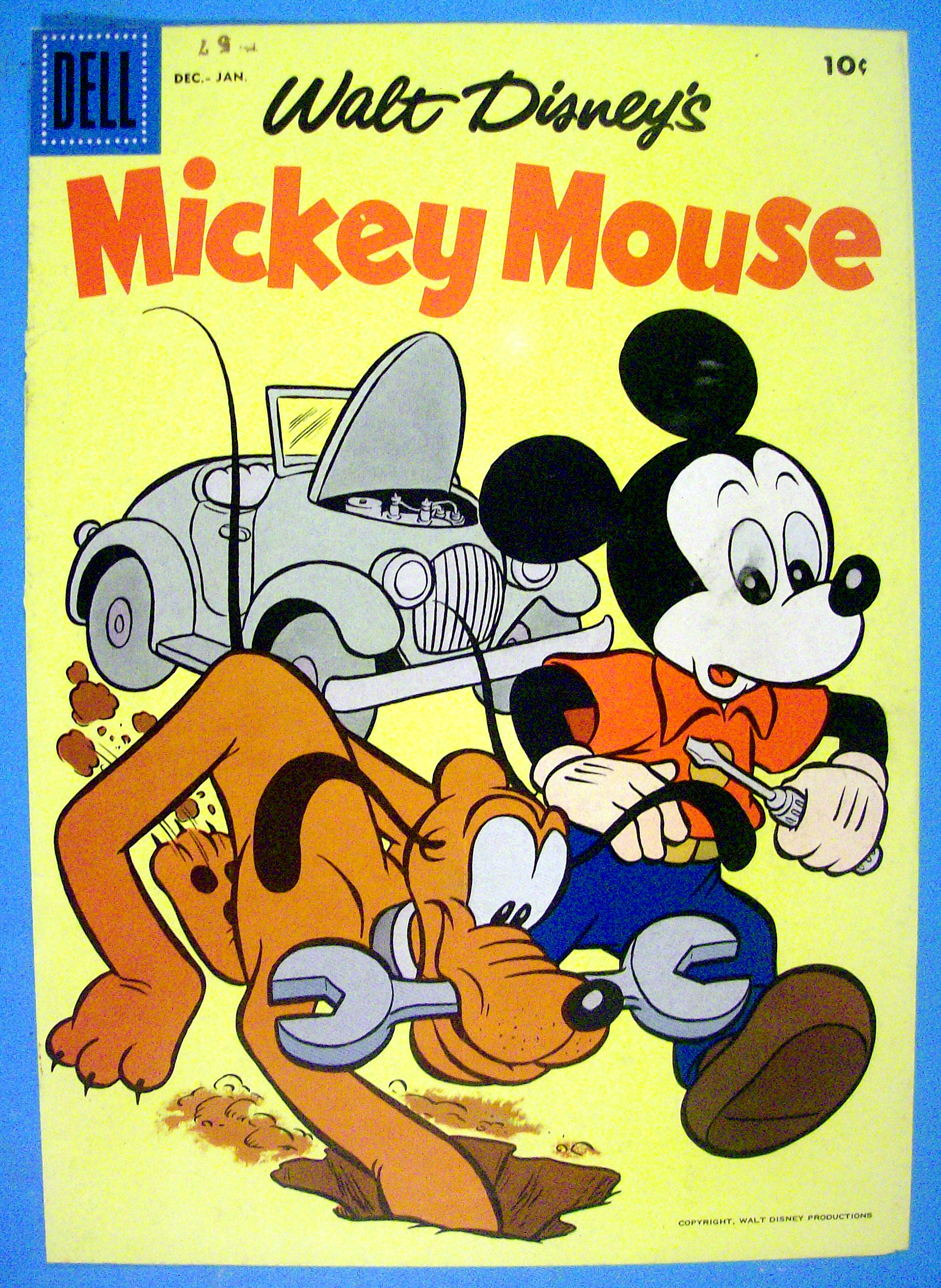 Mickey Mouse Comic Cover 1957 Mickey & Pluto