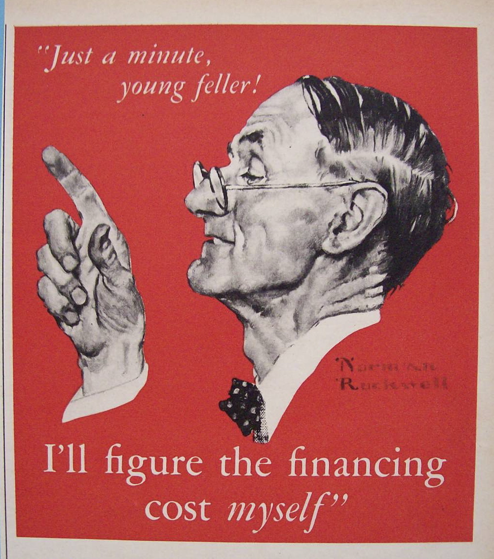 1940 General Motor Plan w/Man's Face By Norman Rockwell