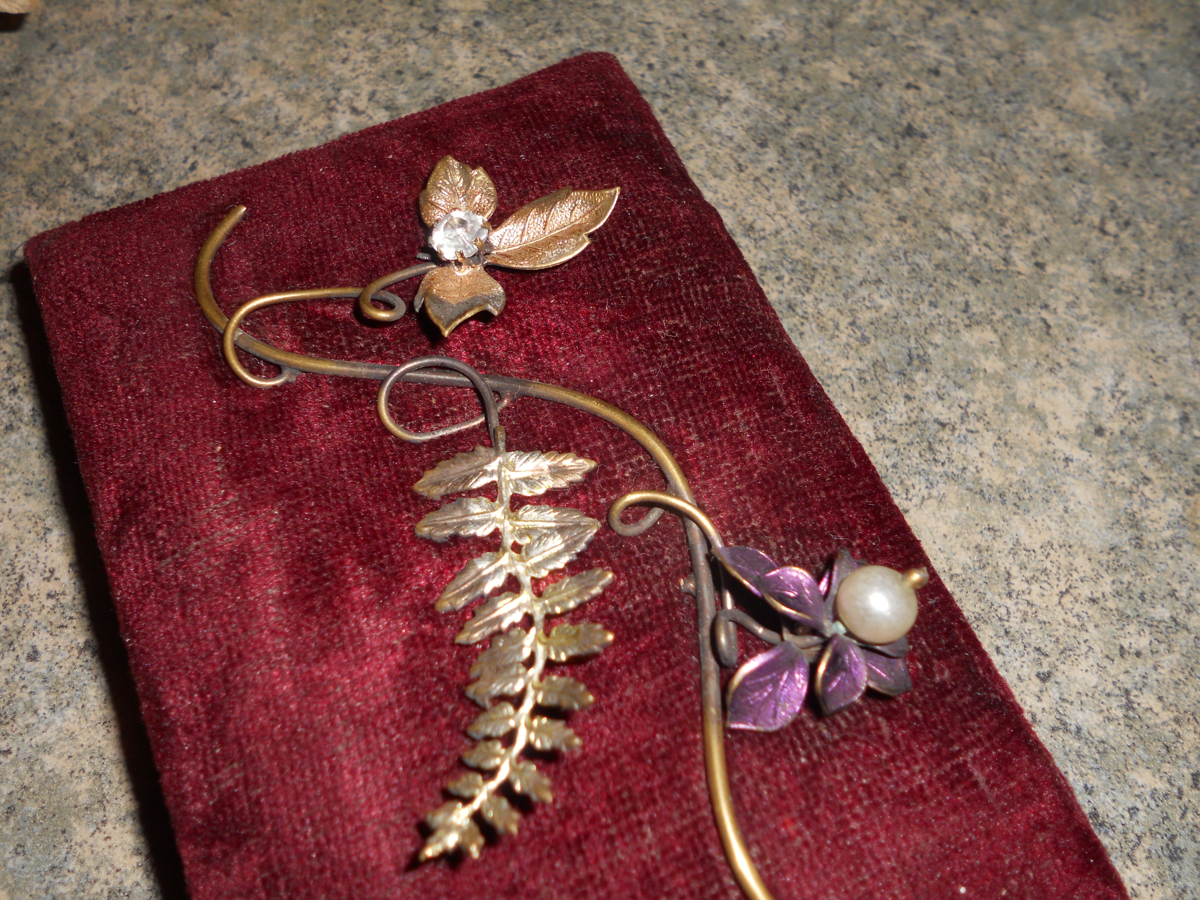 Autograph Book 1890 Velour Cover jeweled