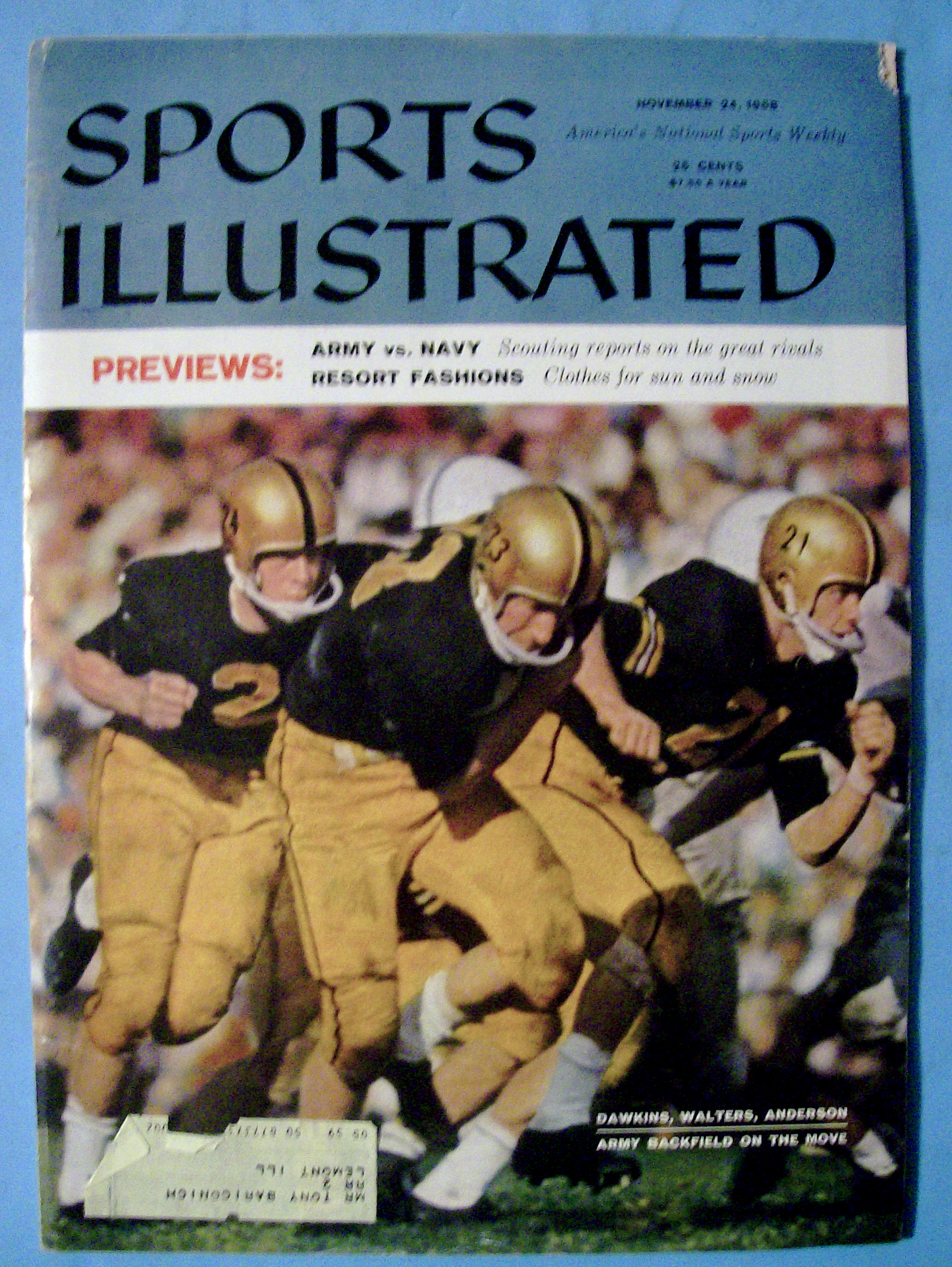 Sports Illustrated - November 24, 1958 - Army vs. Navy