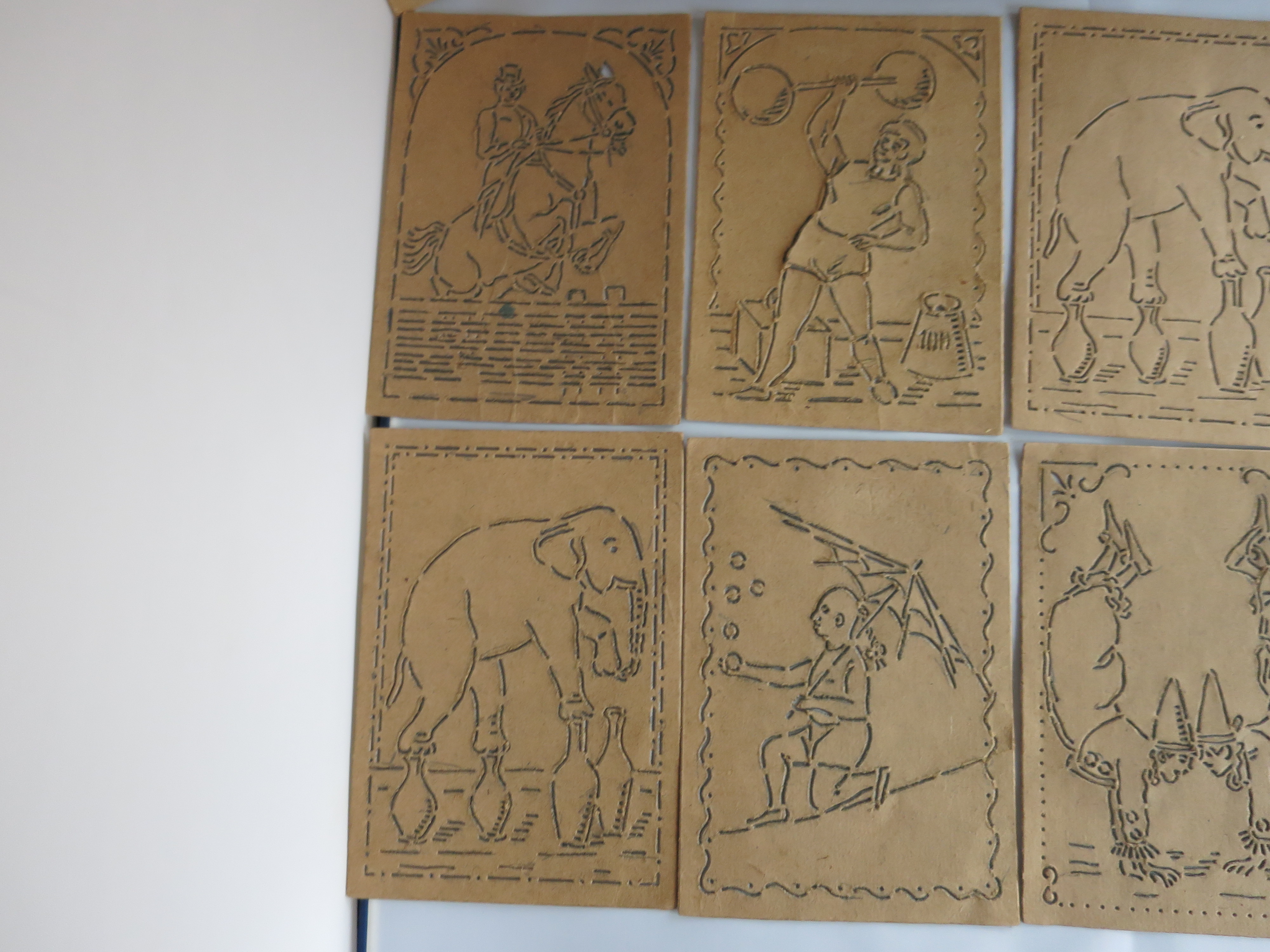 Milton Bradley Circus Stencils early 1900s