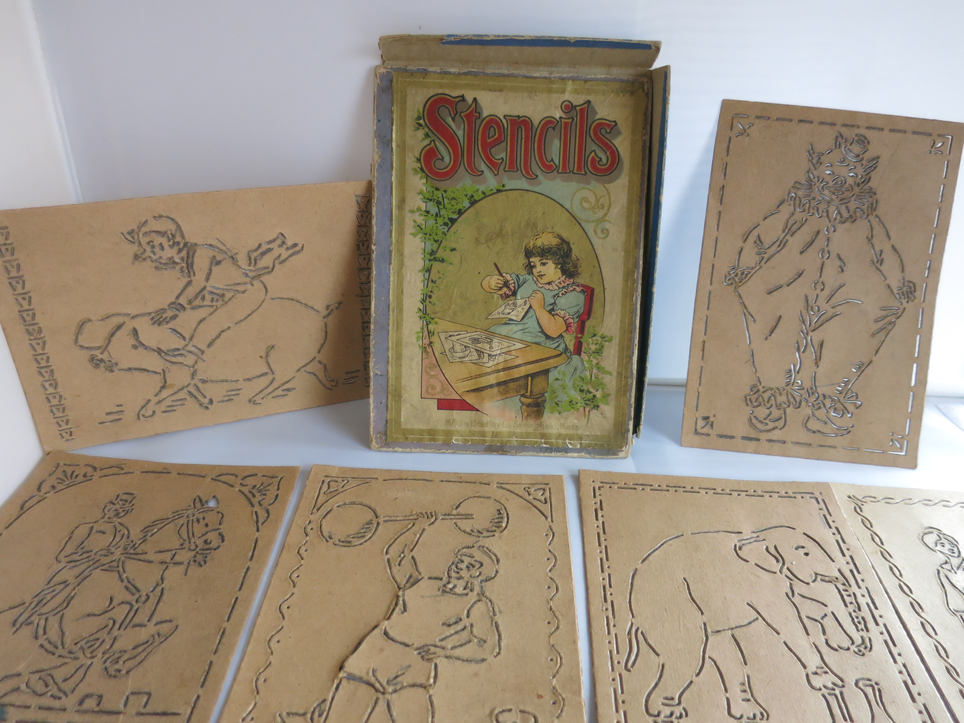 Milton Bradley Circus Stencils early 1900s