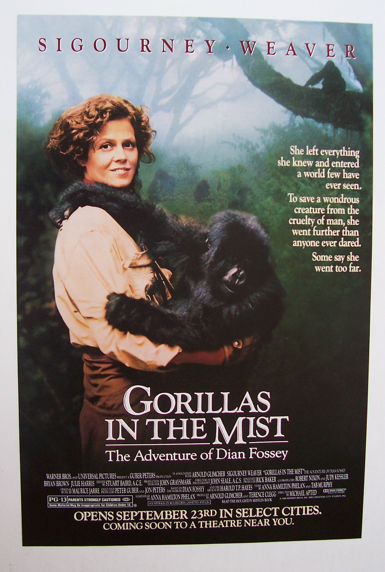 1988 Movie Ad For Gorillas In The Mist