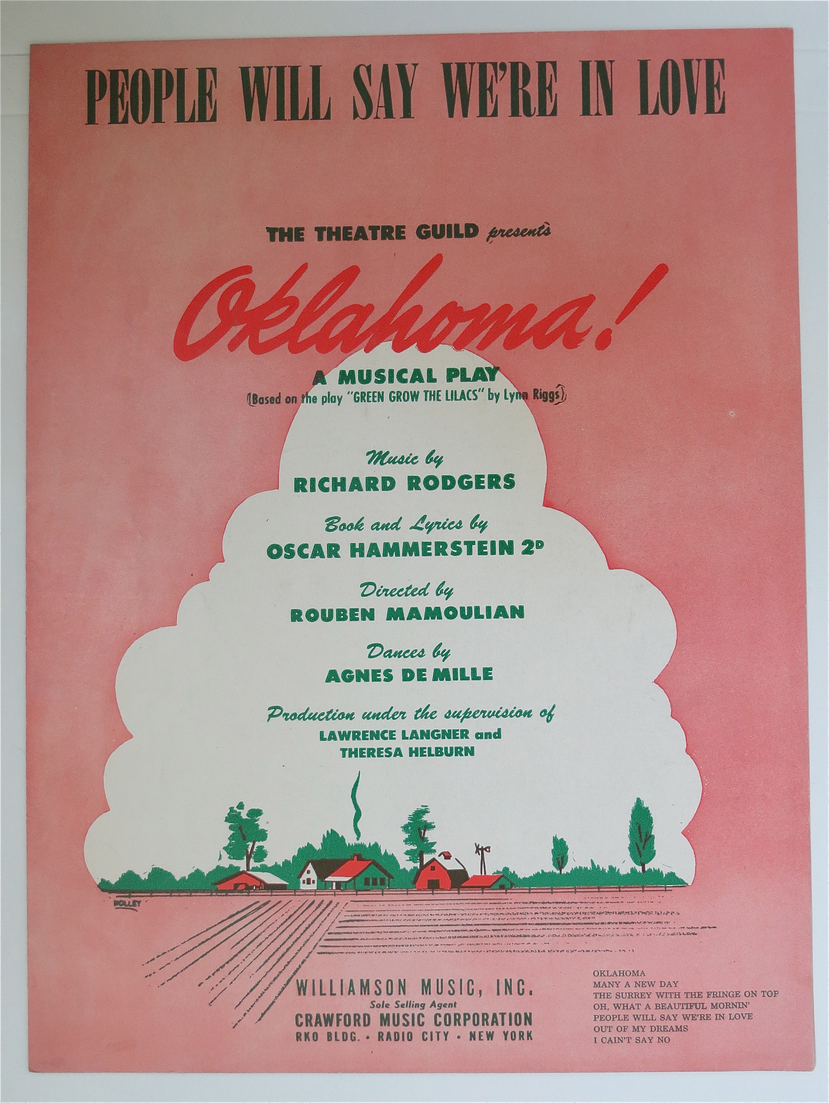 Sheet Music For 1943 People Will Say We're In Love