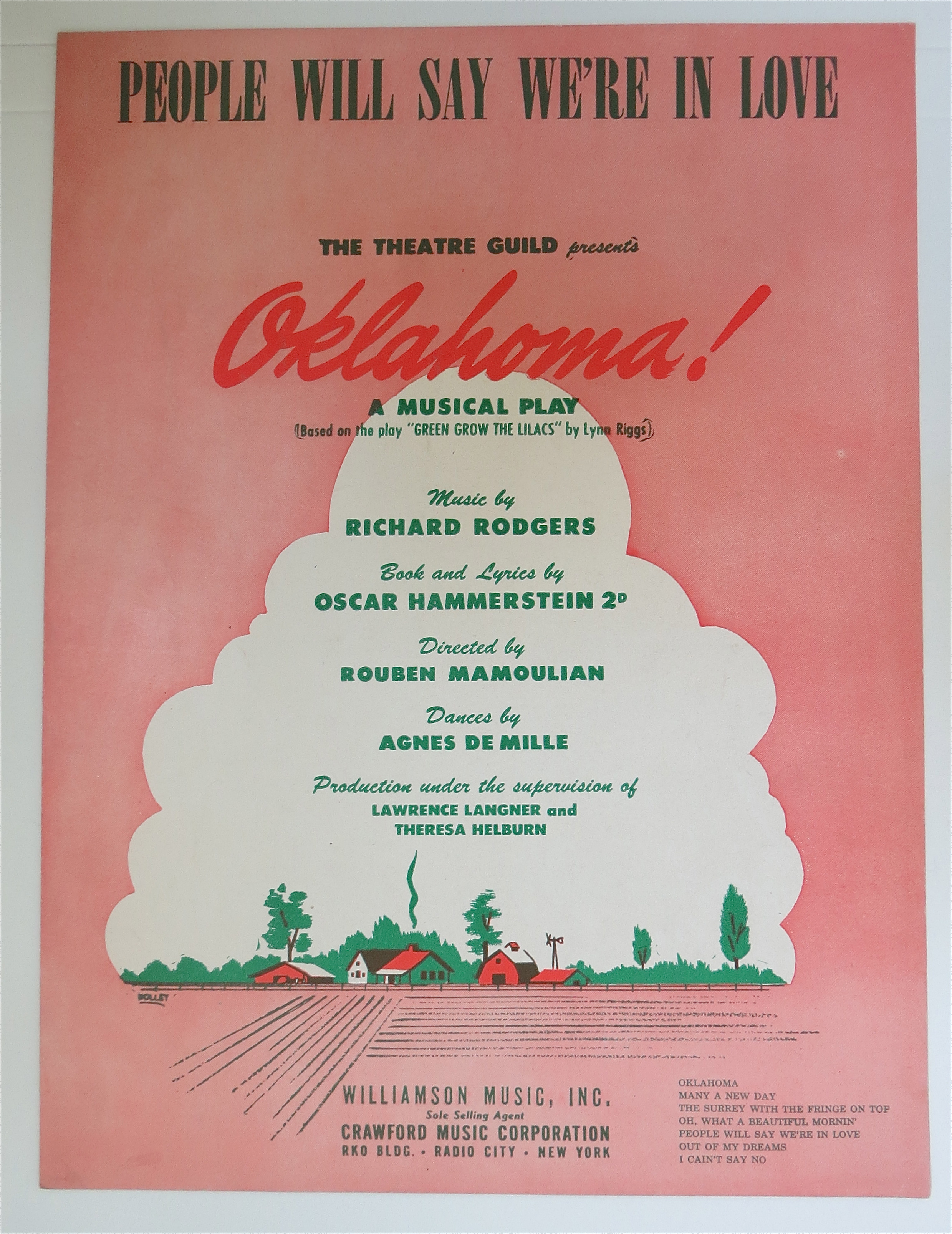 Sheet Music For 1943 People Will Say We're In Love