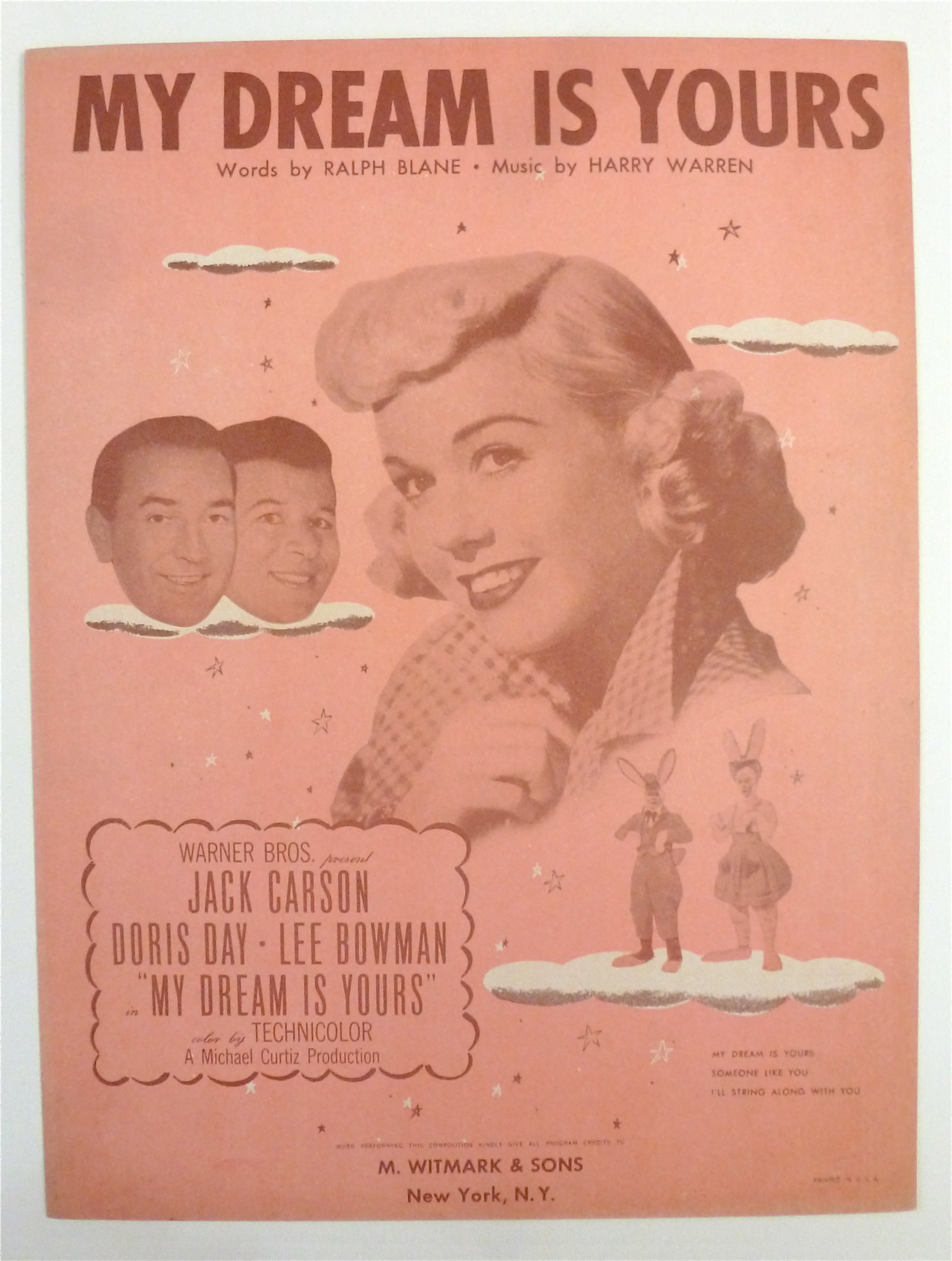 Sheet Music For 1949 My Dream Is Yours
