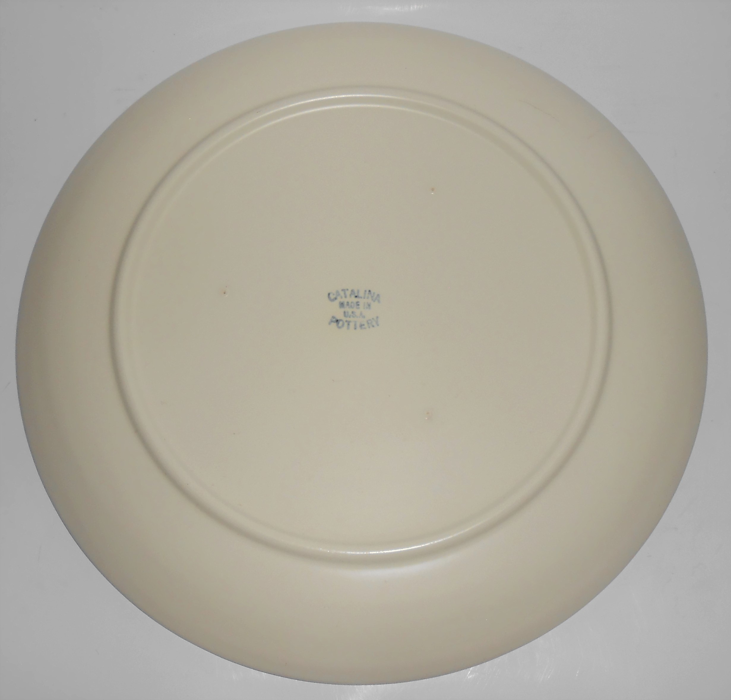 Catalina Pottery Rancho Ware Duotone Blue/Ivory Chop Pl
