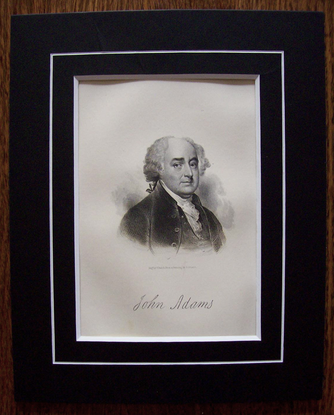 1849 Engraving of President John Adams Founding Father
