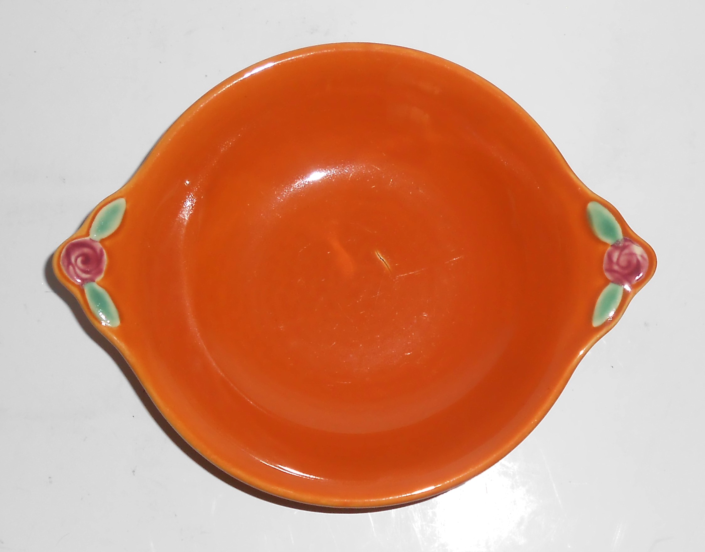 Coors Pottery Rosebud Orange Cereal/Oatmeal Bowl #2