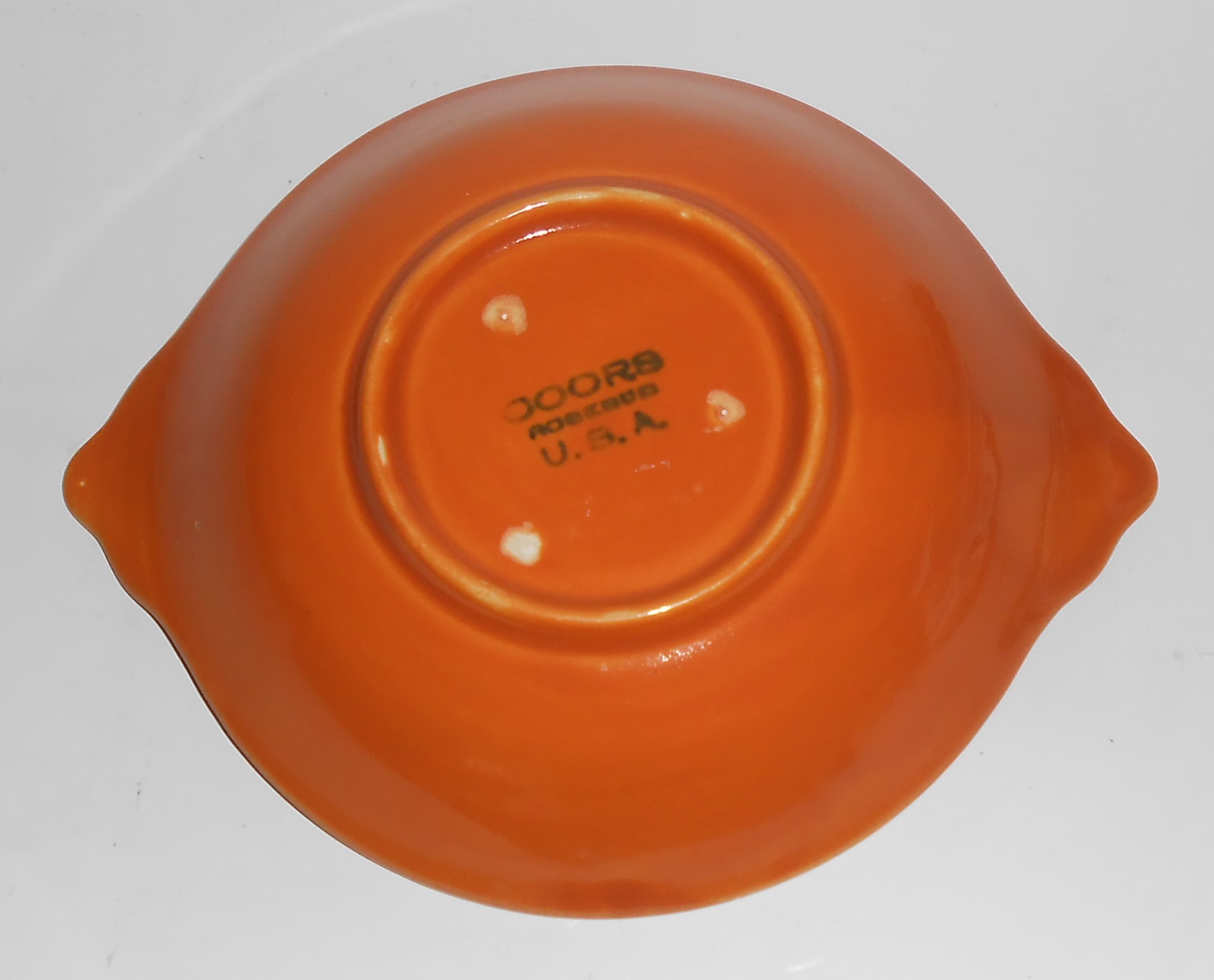 Coors Pottery Rosebud Orange Cereal/Oatmeal Bowl #2