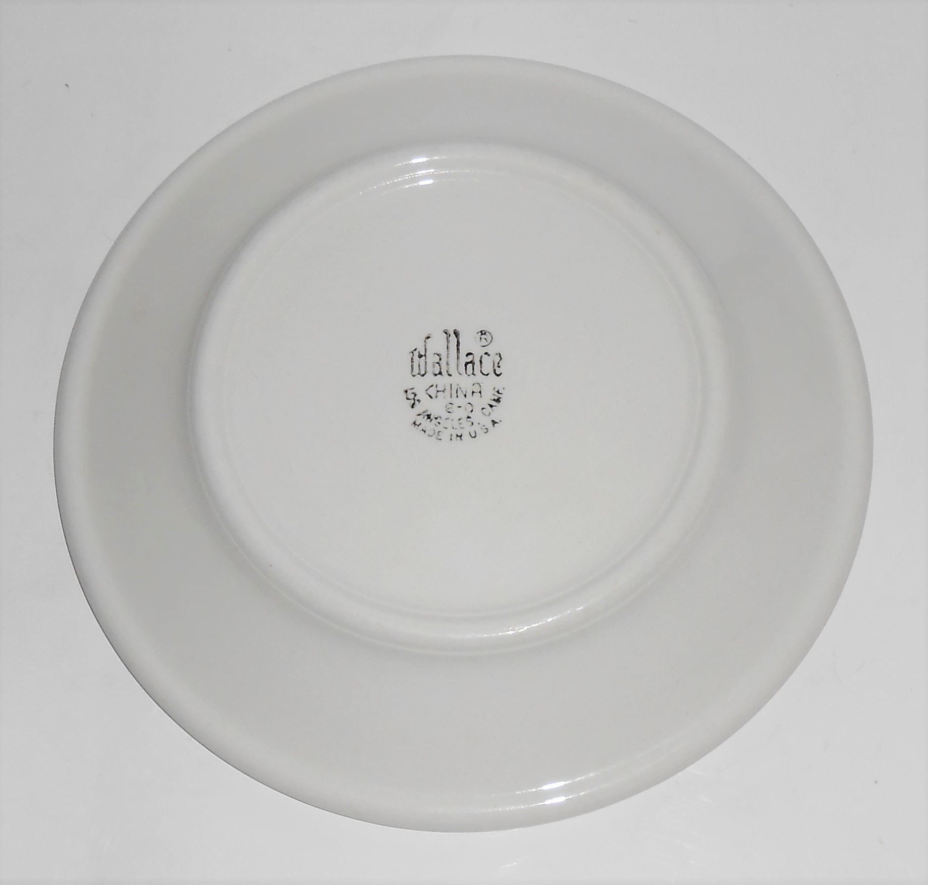 Wallace China Restaurant Ware Green Bands Plate