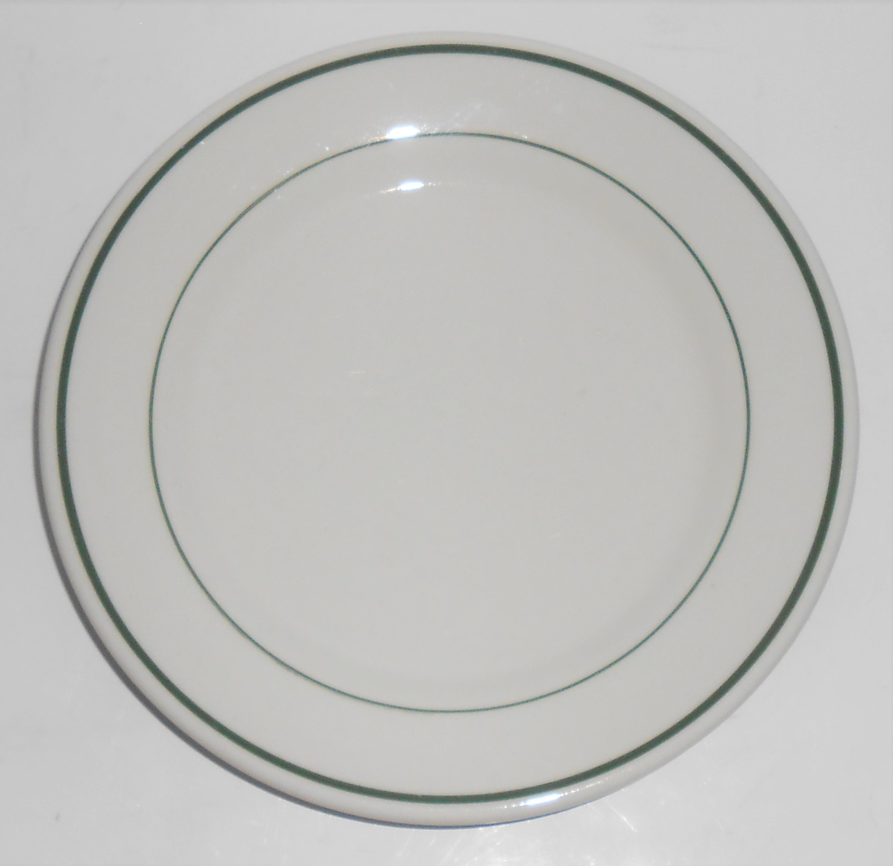 Wallace China Restaurant Ware Green Bands Plate