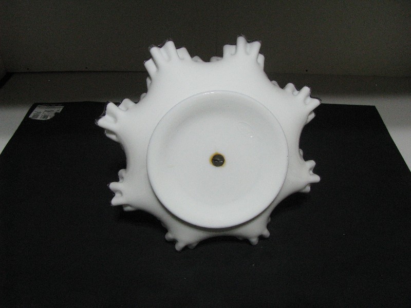 Vintage Fenton Silver Crest Milk Glass 2-Tier Tidbit Tray Dessert Stand