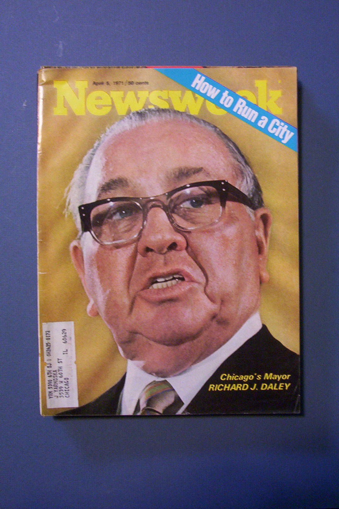 Newsweek Magazine - April 5, 1971 - Richard  J. Daley