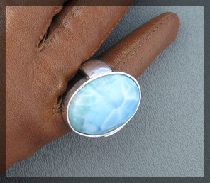 Larimar Sterling Silver Handmade Ring Louis Acosta