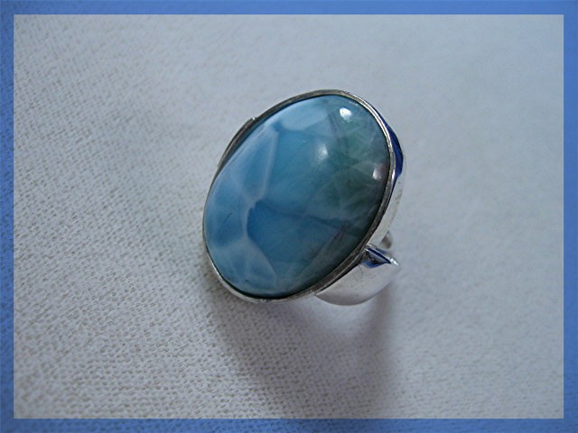 Larimar Sterling Silver Handmade Ring Louis Acosta