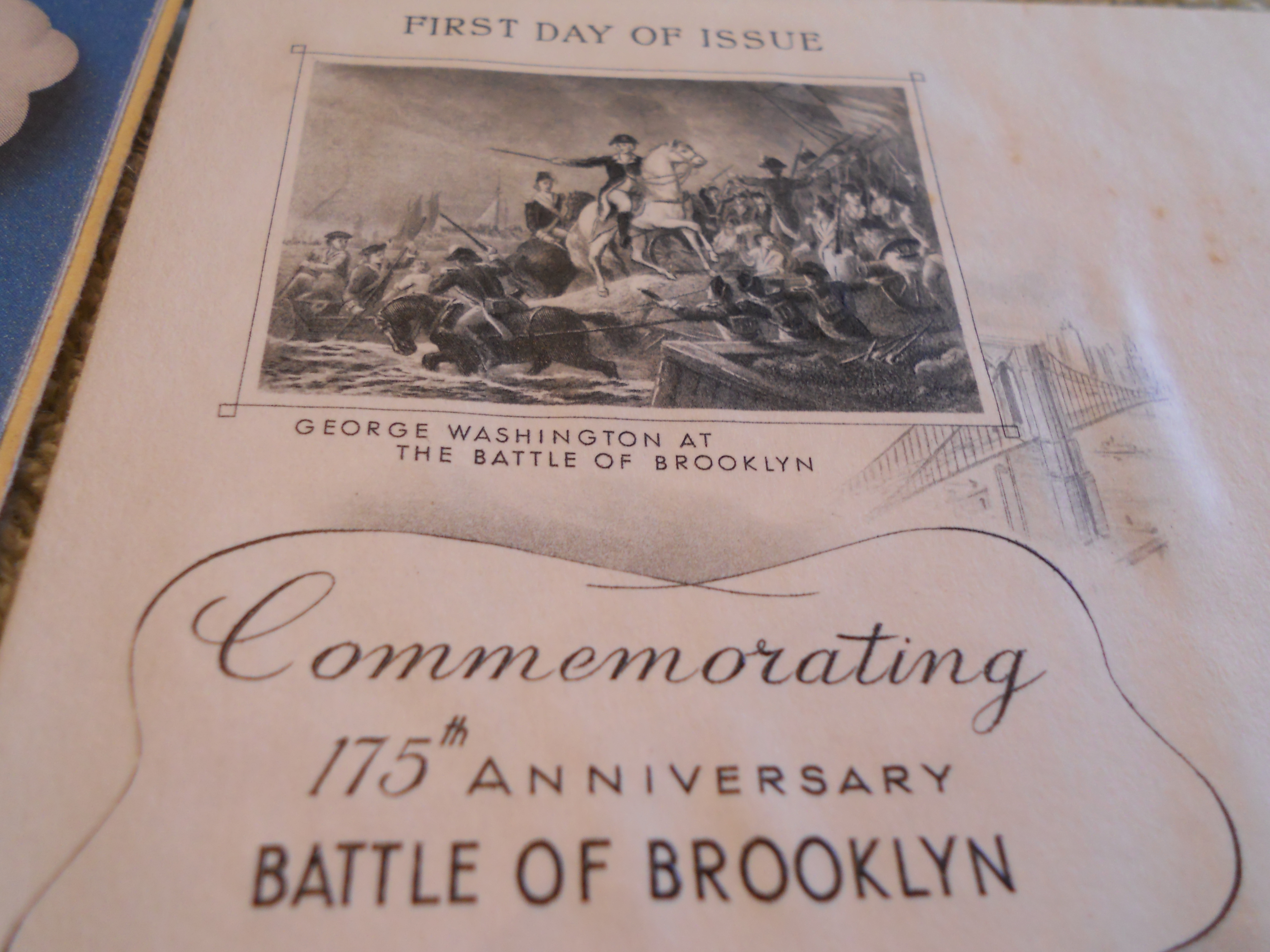 1st. Day Cover, Washington, Battle Brooklyn