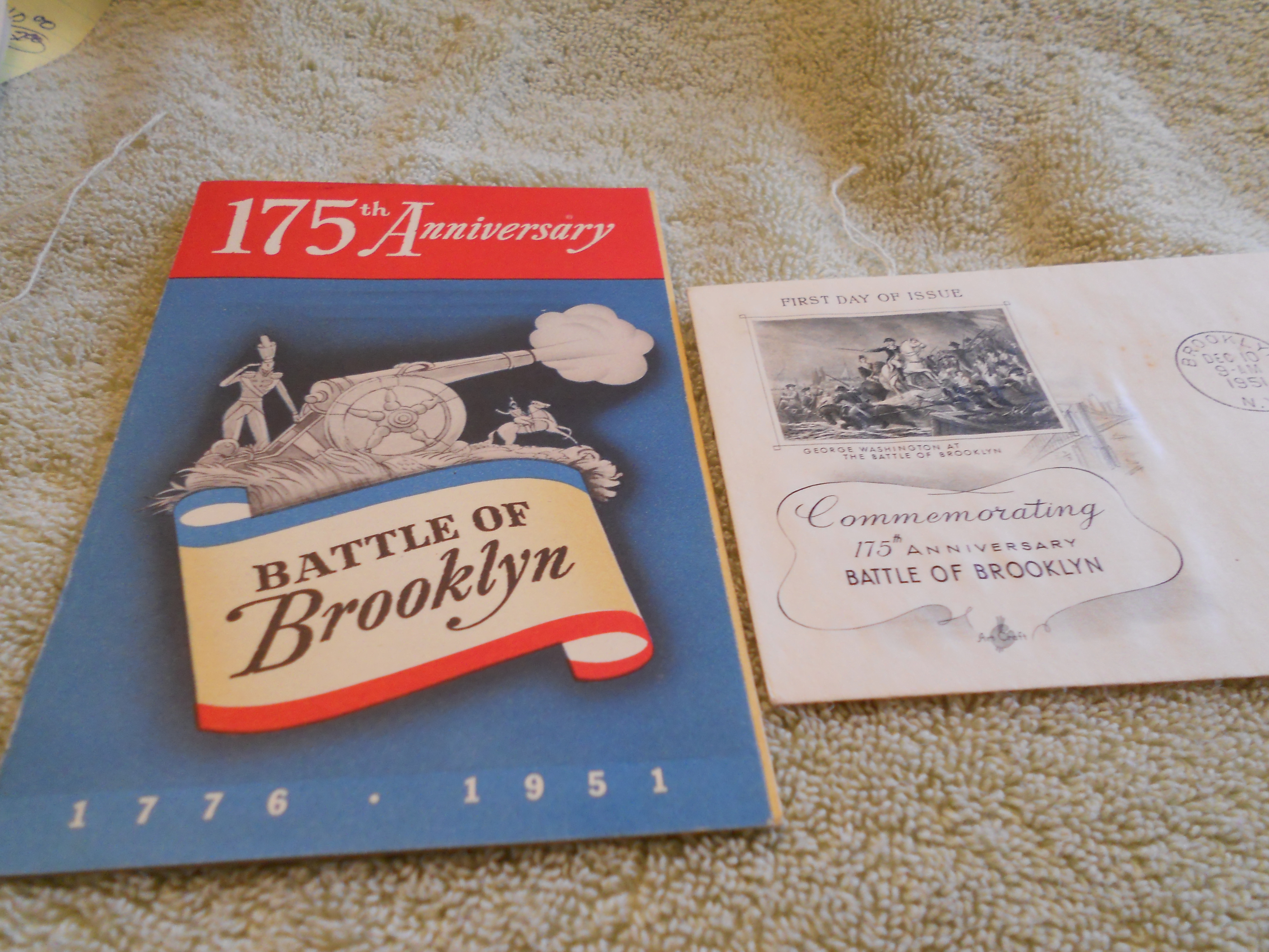 1st. Day Cover, Washington, Battle Brooklyn
