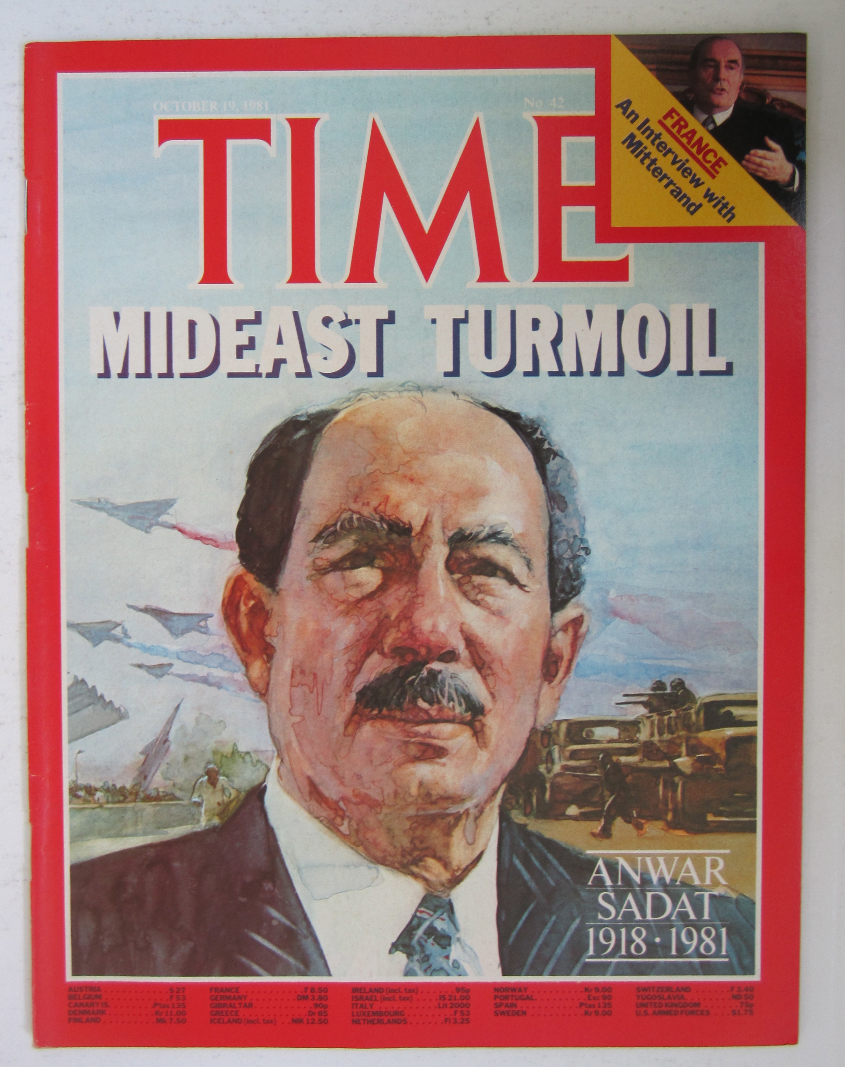 Time Magazine-October 19, 1981-Anwar Sadat