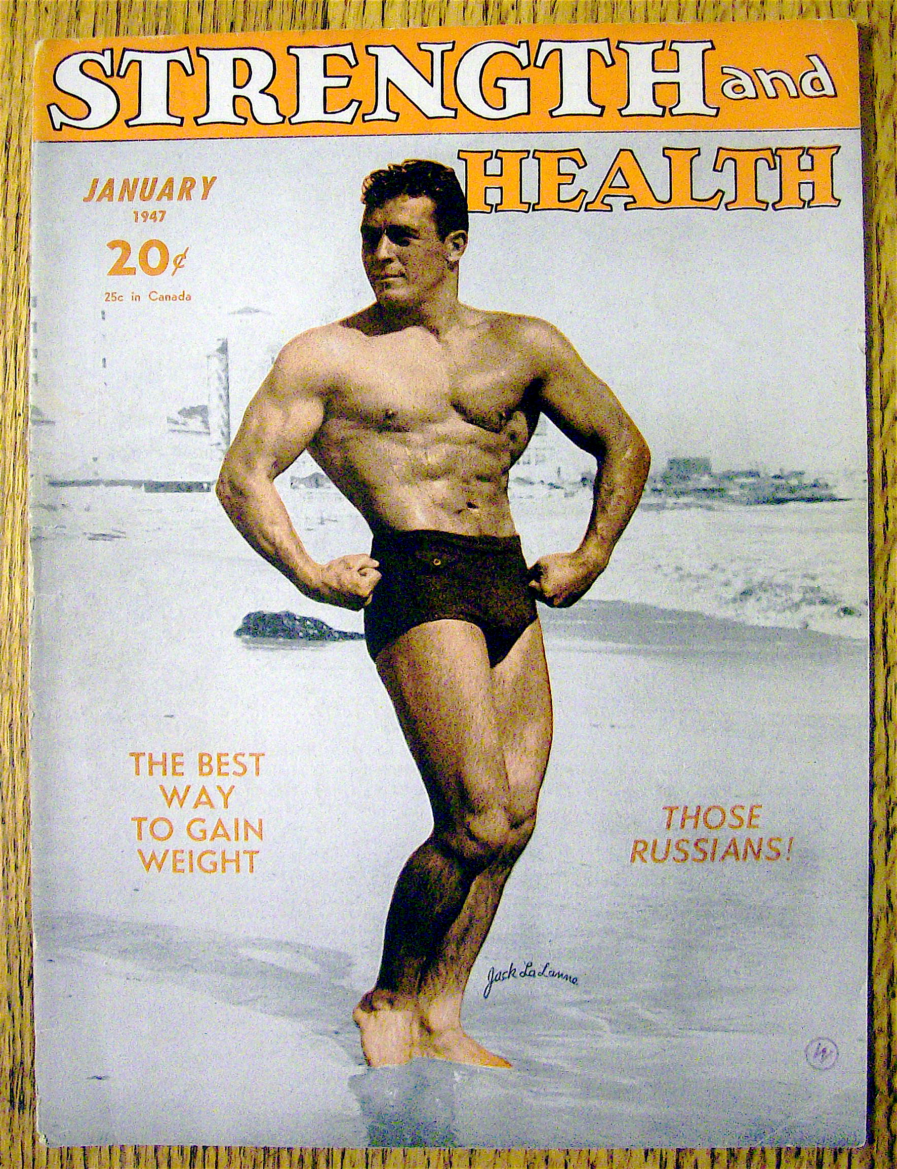 Jack La Lanne 1947 Strength & Health Magazine Cover