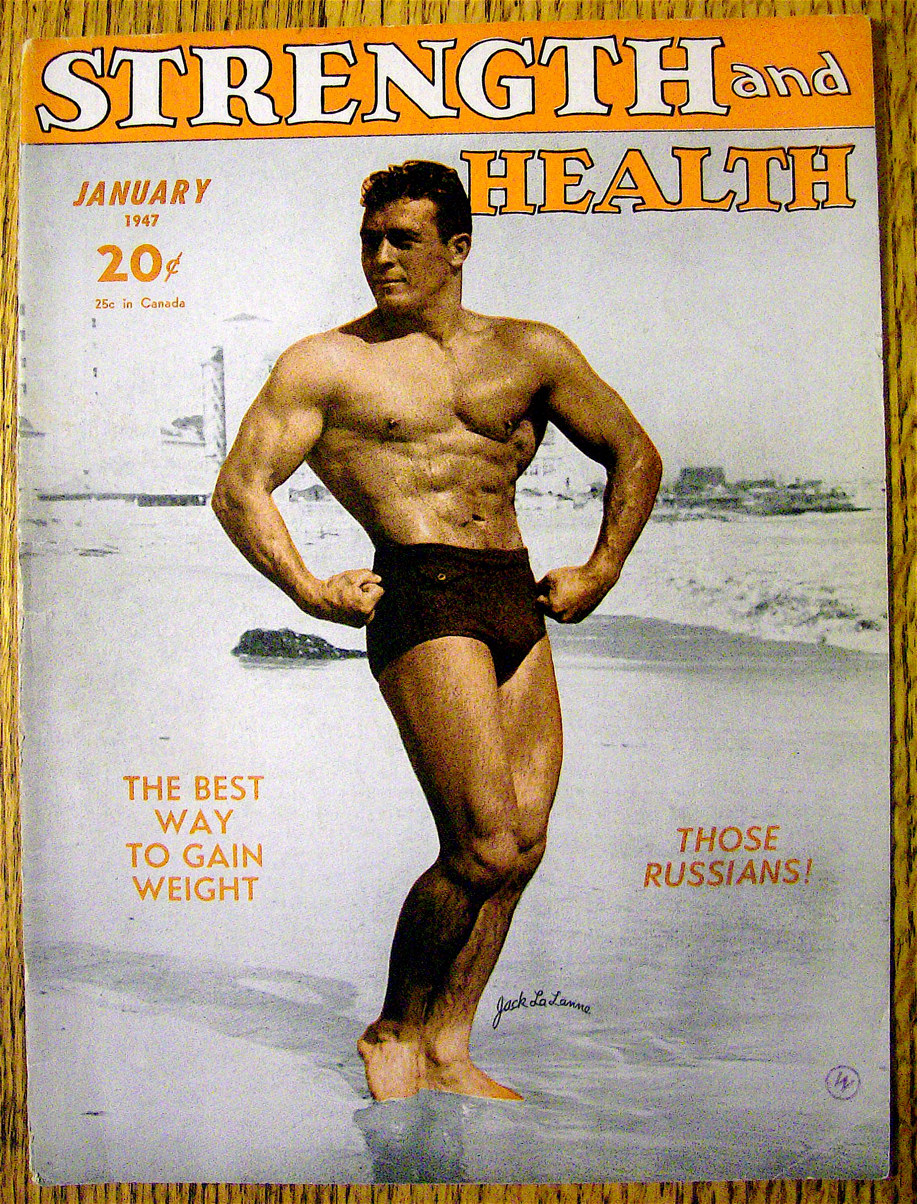 Jack La Lanne 1947 Strength & Health Magazine Cover