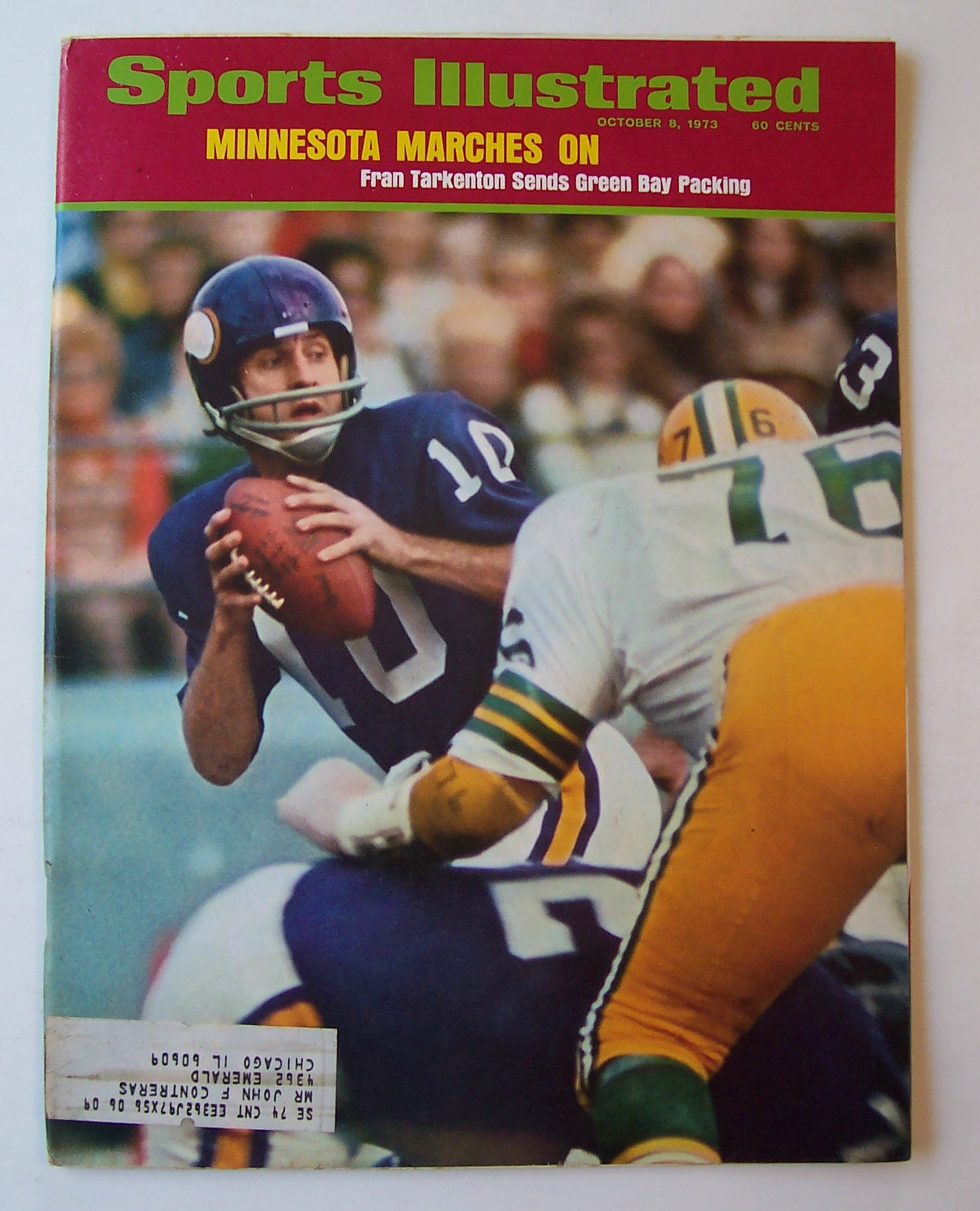 Sports Illustrated Magazine-October 8, 1973-F Tarkenton