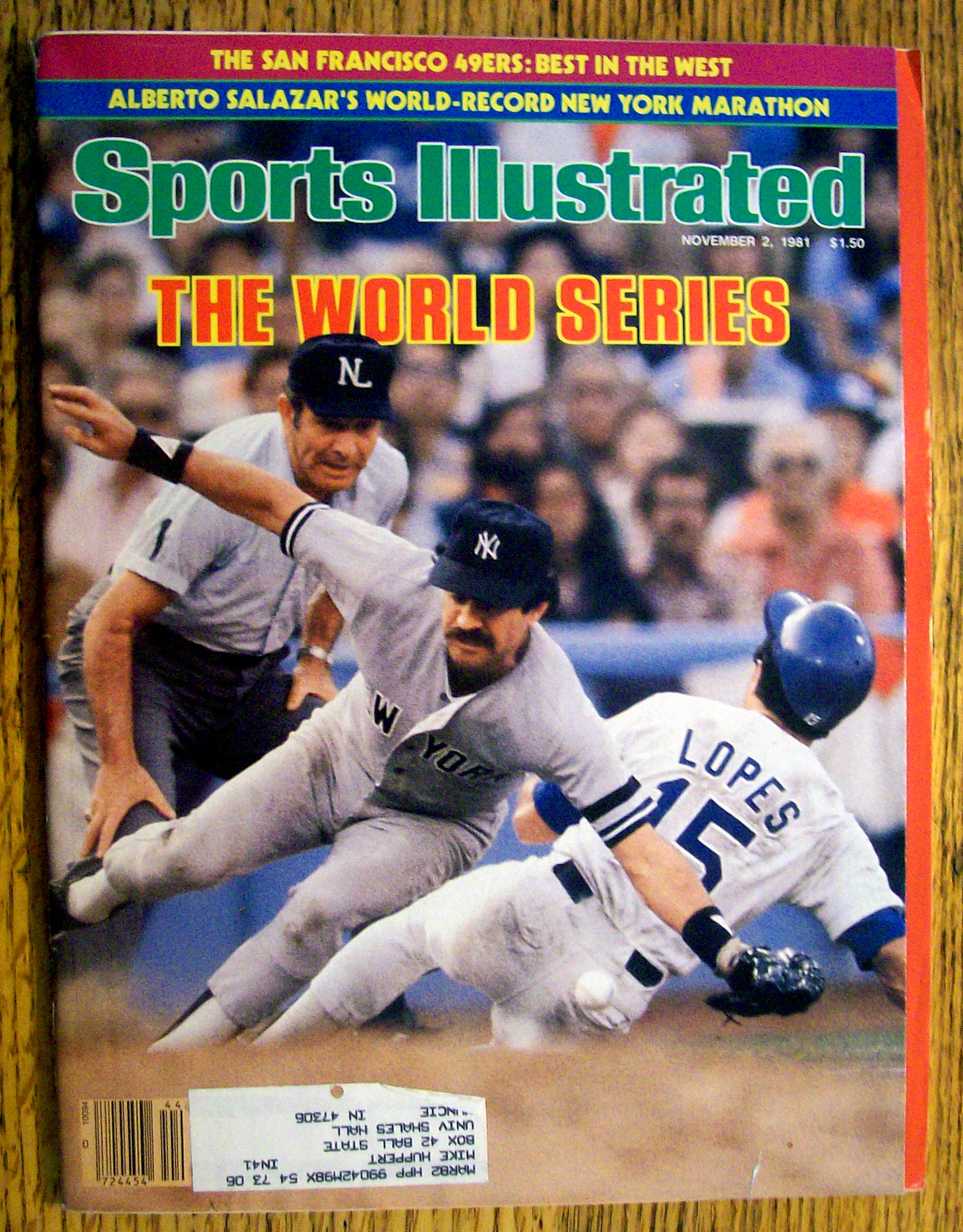 Sports Illustrated Magazine-Nov 2, 1981-World Series