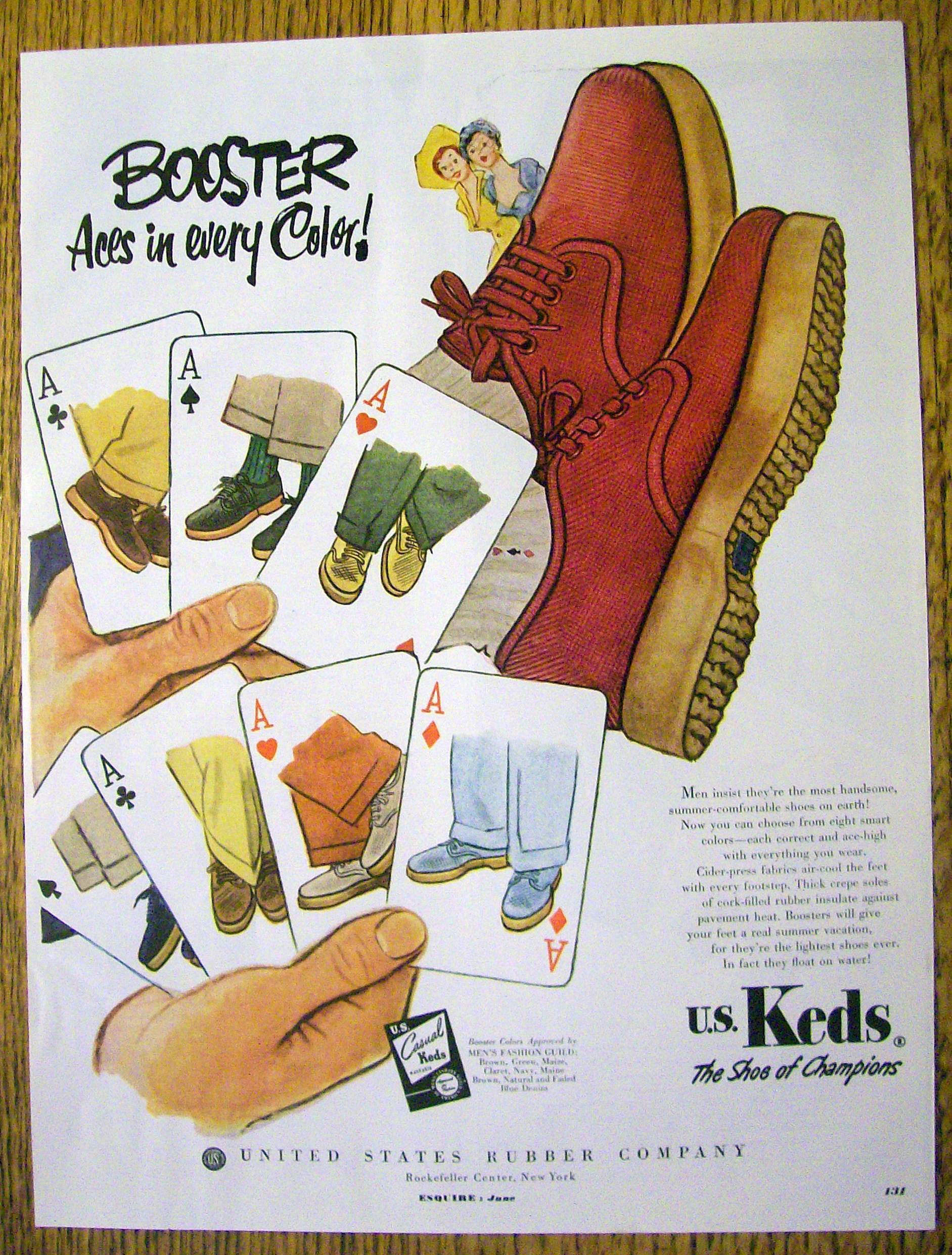 1951 U.S. Keds Shoes with Boosters in Colors
