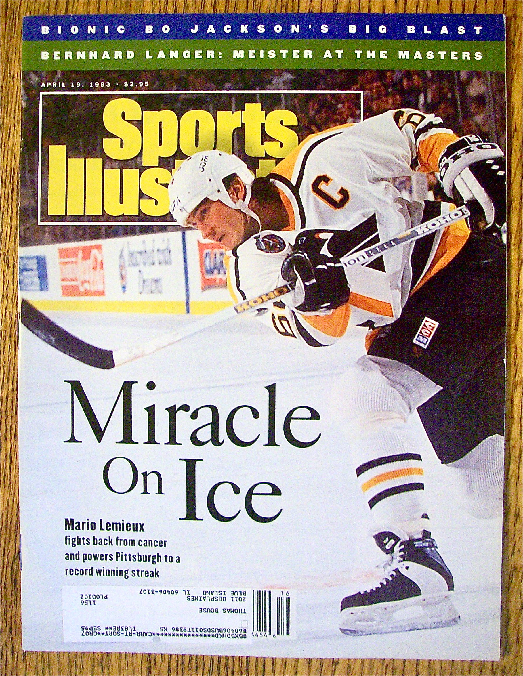 Sport Illustrated Magazine April 19, 1993 Mario Lemieux