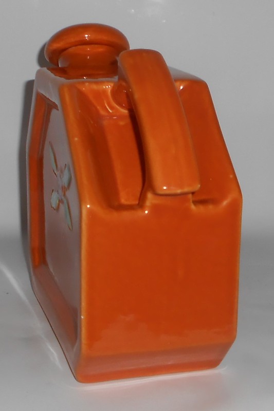 VINTAGE Coors Pottery Rosebud Orange Water Server w/Cap