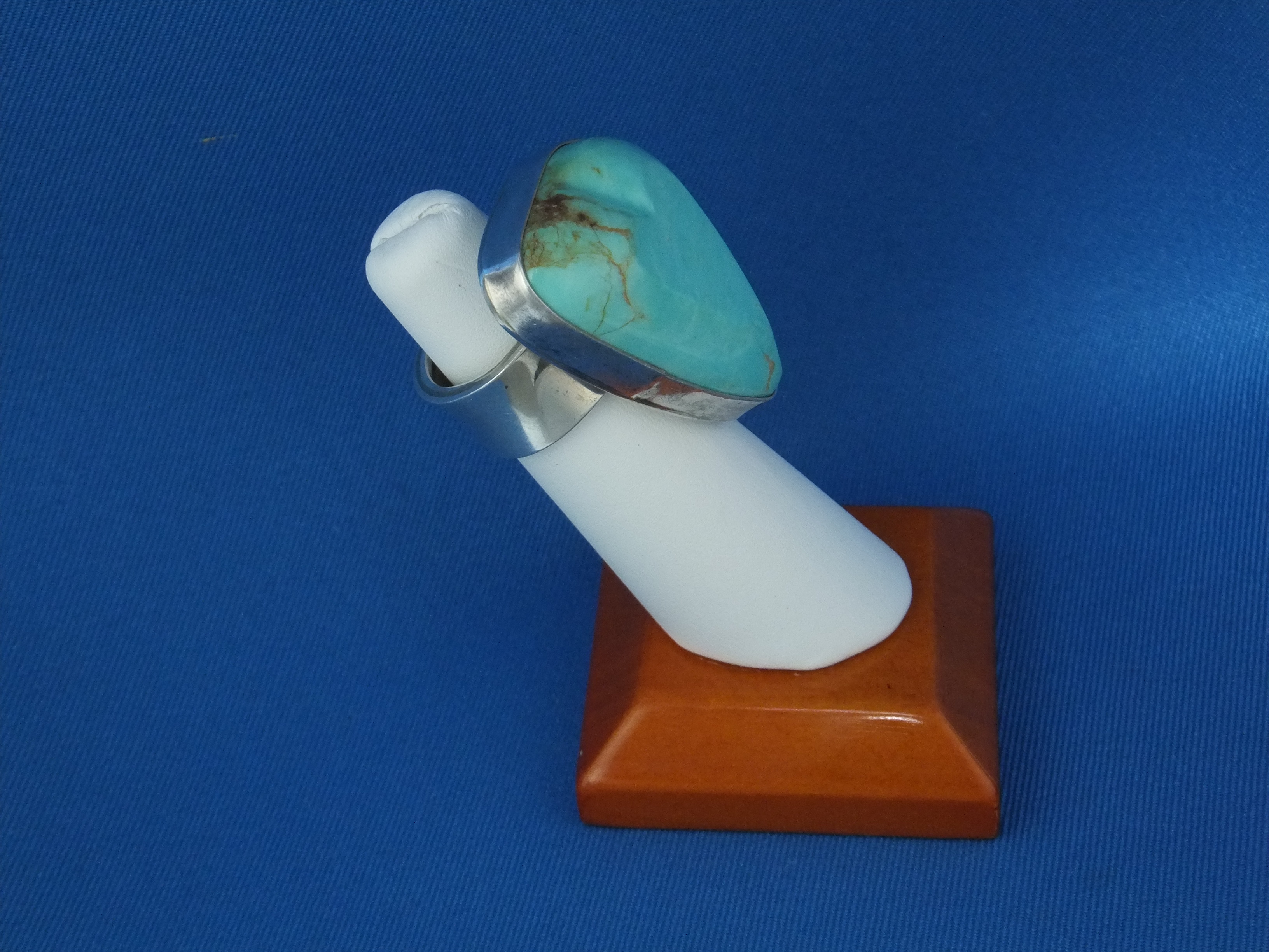 David Troutman Turquoise Sterling Silver Heart Ring