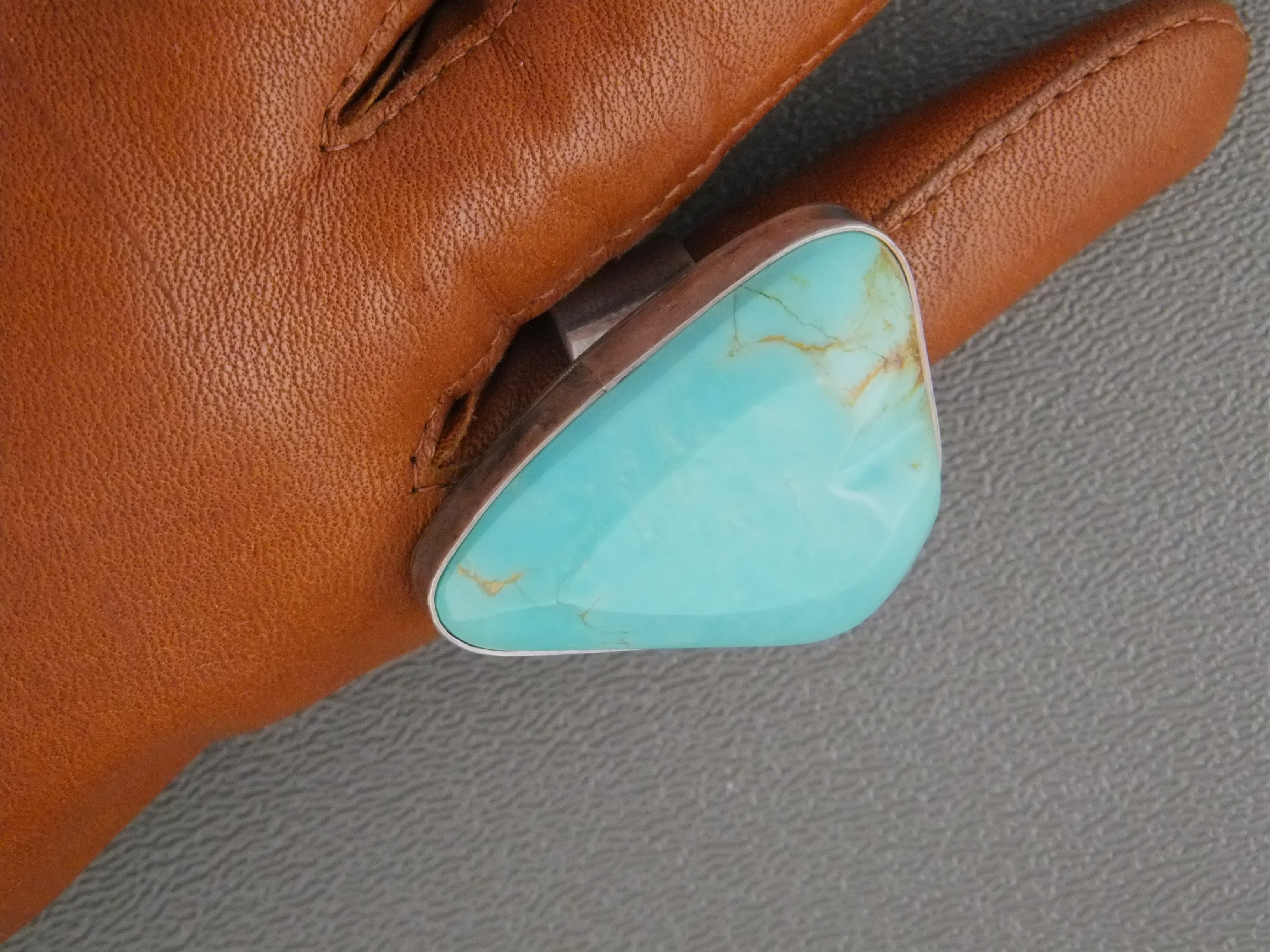 David Troutman Turquoise Sterling Silver Heart Ring