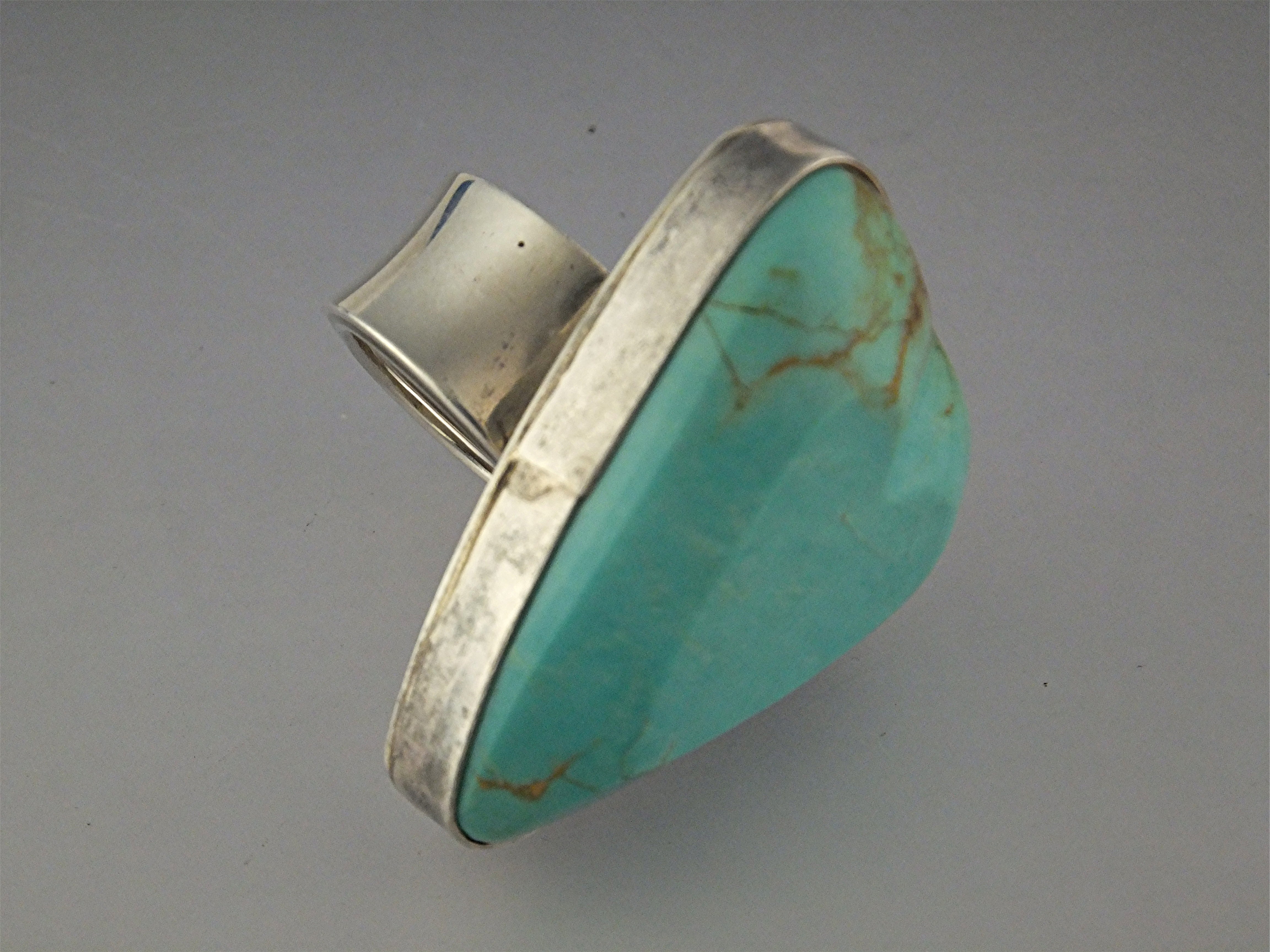 David Troutman Turquoise Sterling Silver Heart Ring