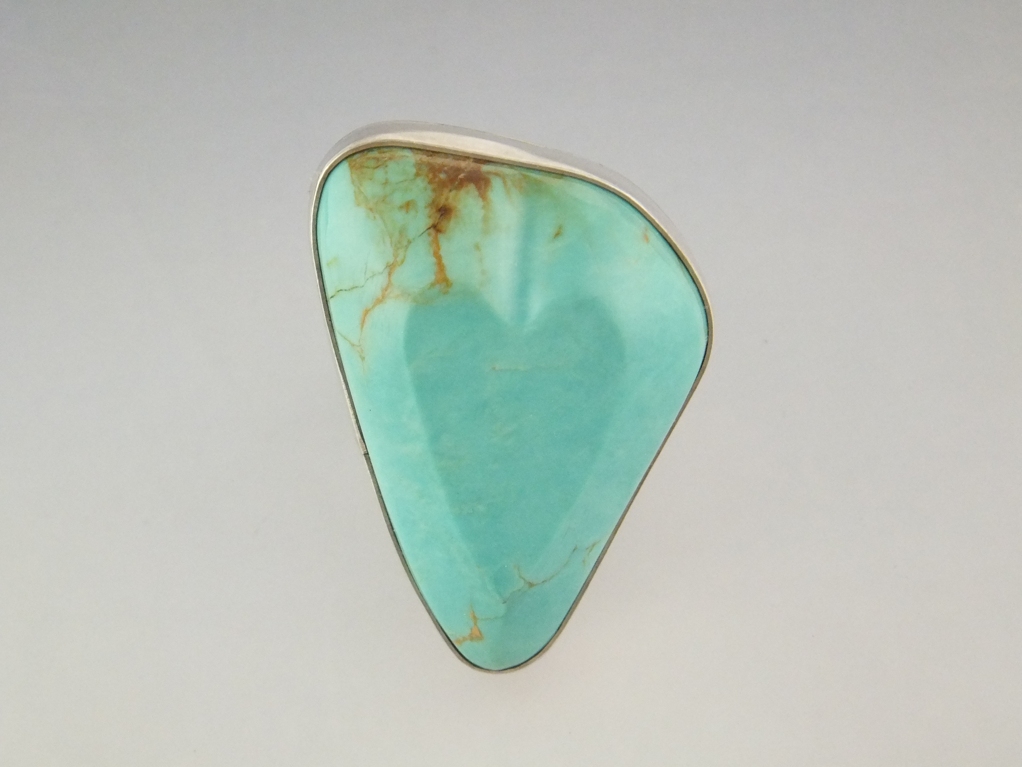 David Troutman Turquoise Sterling Silver Heart Ring