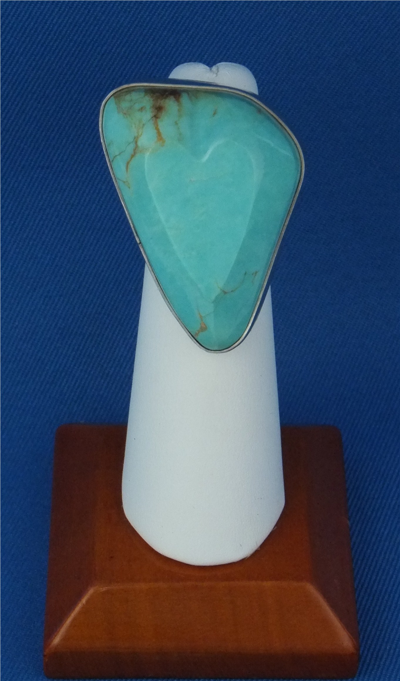 David Troutman Turquoise Sterling Silver Heart Ring