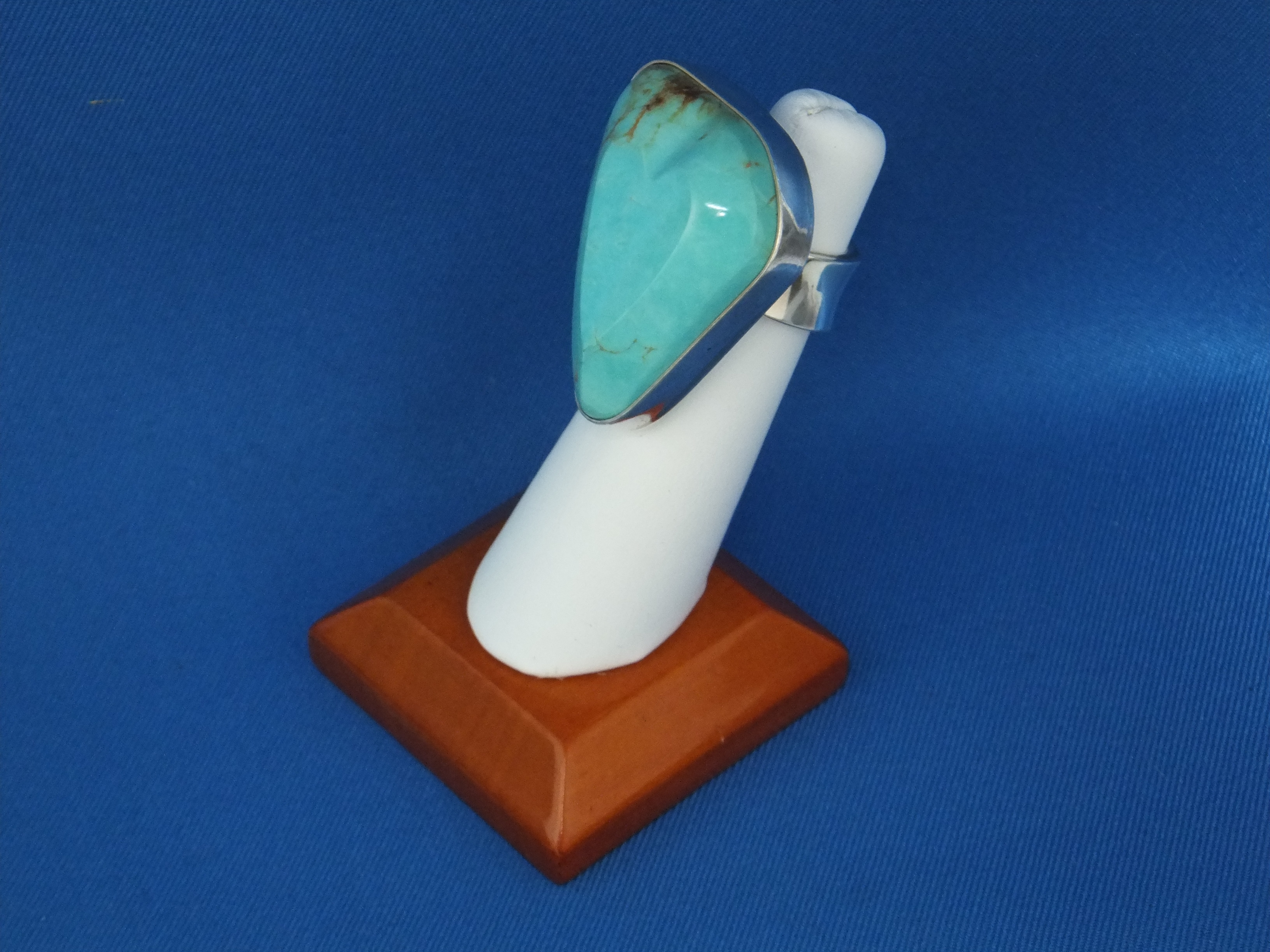 David Troutman Turquoise Sterling Silver Heart Ring