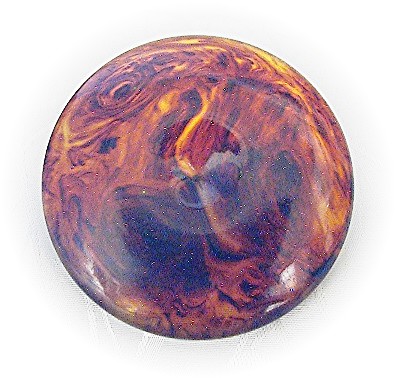 2 Inch Amber Color Bakelite Button