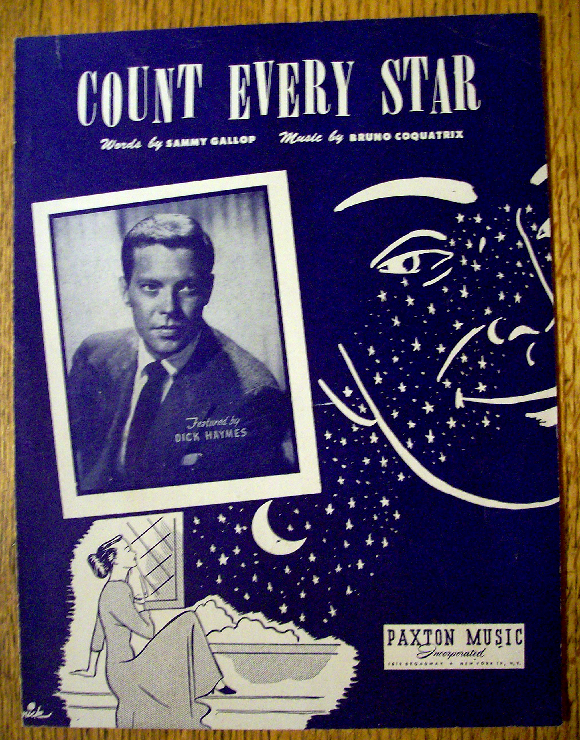 Sheet Music For 1950 Count Every Star