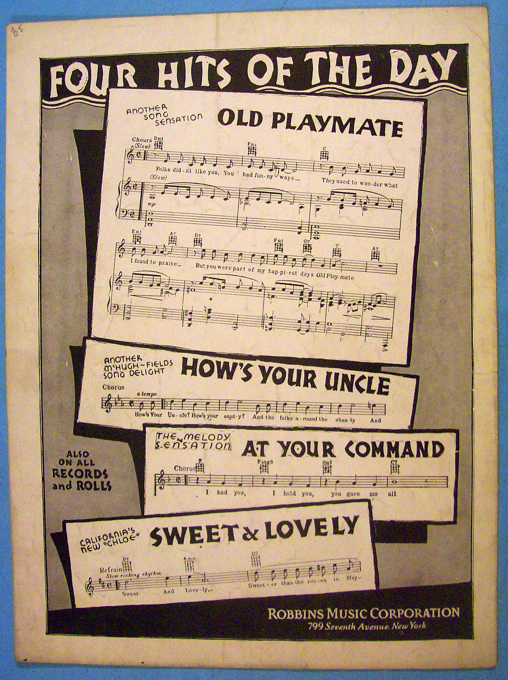 Cuban Love Song Sheet Music 1931 Lawrence Tibbett