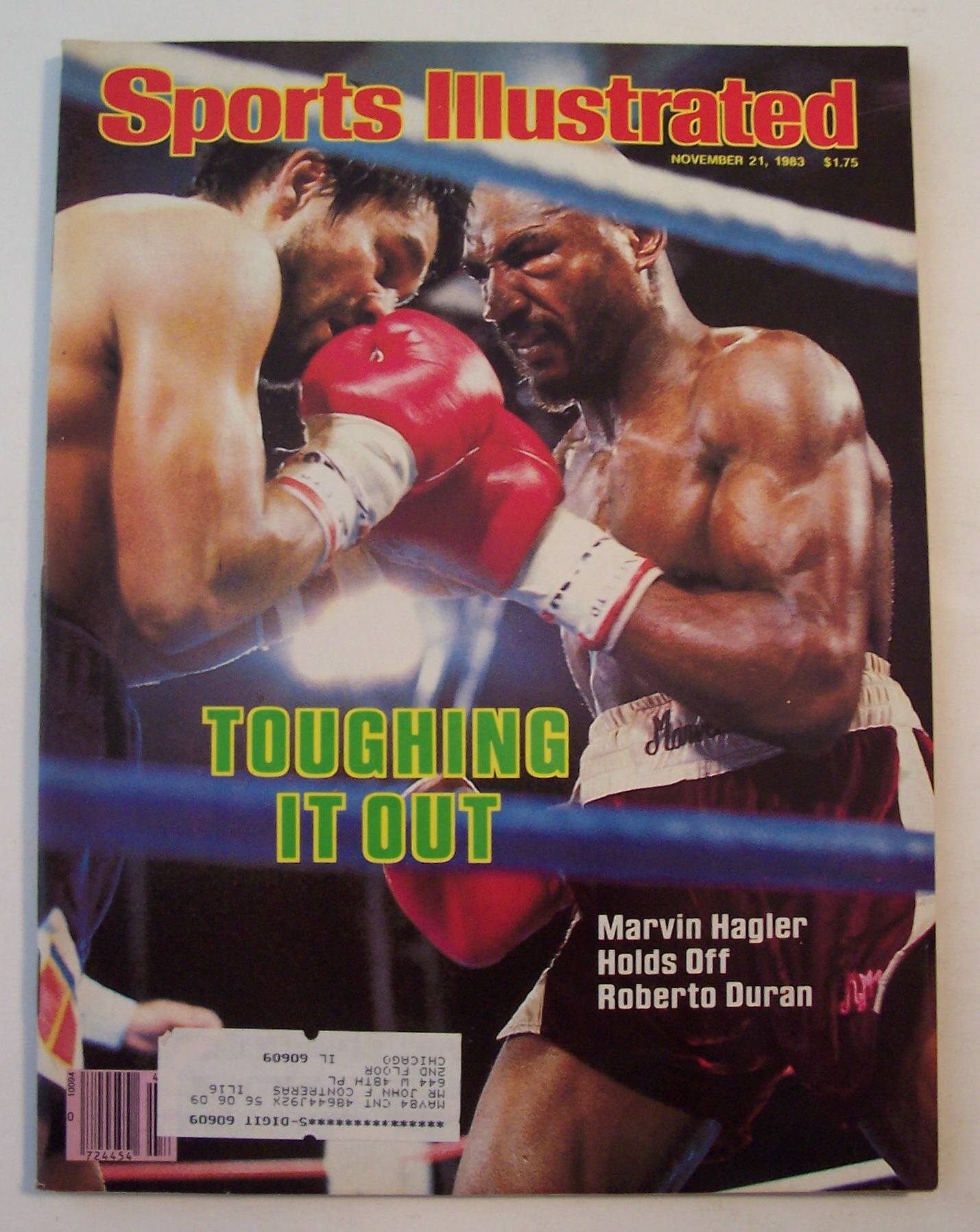 Sports Illustrated Magazine -Nov 21, 1983- Hagler/Duran